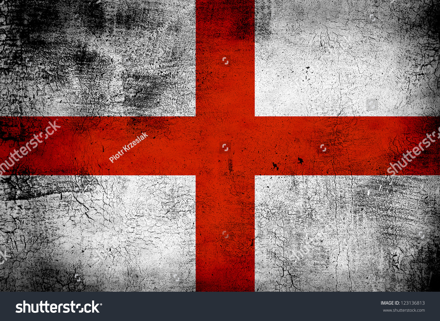 Grunge Flag Of England Stock Photo 123136813 : Shutterstock