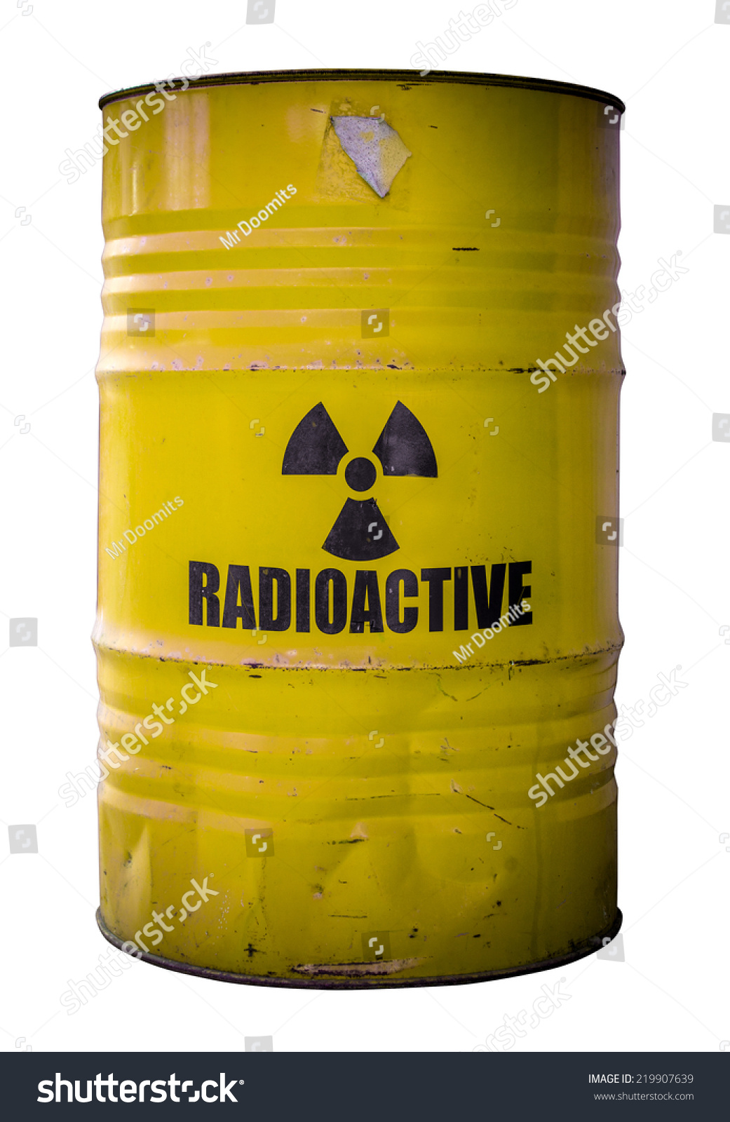 Grungy Barrel Drum Radioactive Nuclear Waste Stock Photo 219907639 ...