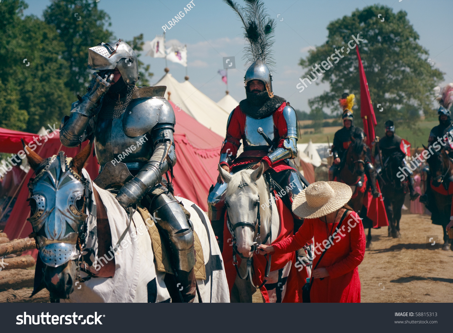 Grunwald - July 17: Mounted Knights Cavalcade - 600th Anniversary ...