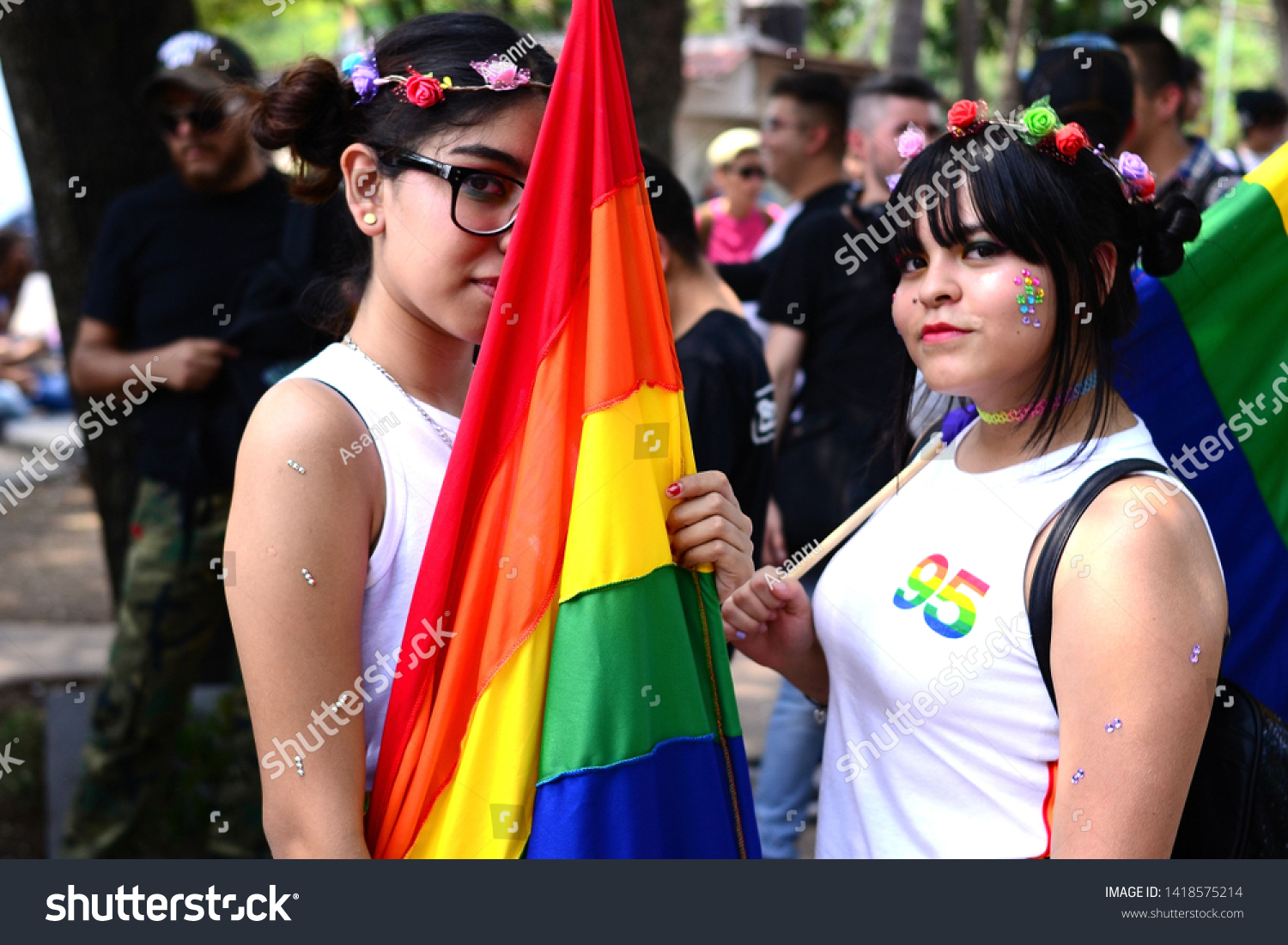 206 Mexican Gay Parade Images Stock Photos Vectors Shutterstock   Stock Photo Guadalajara Jalisco Mexico June Lgbt Pride Guadalajara 1418575214 