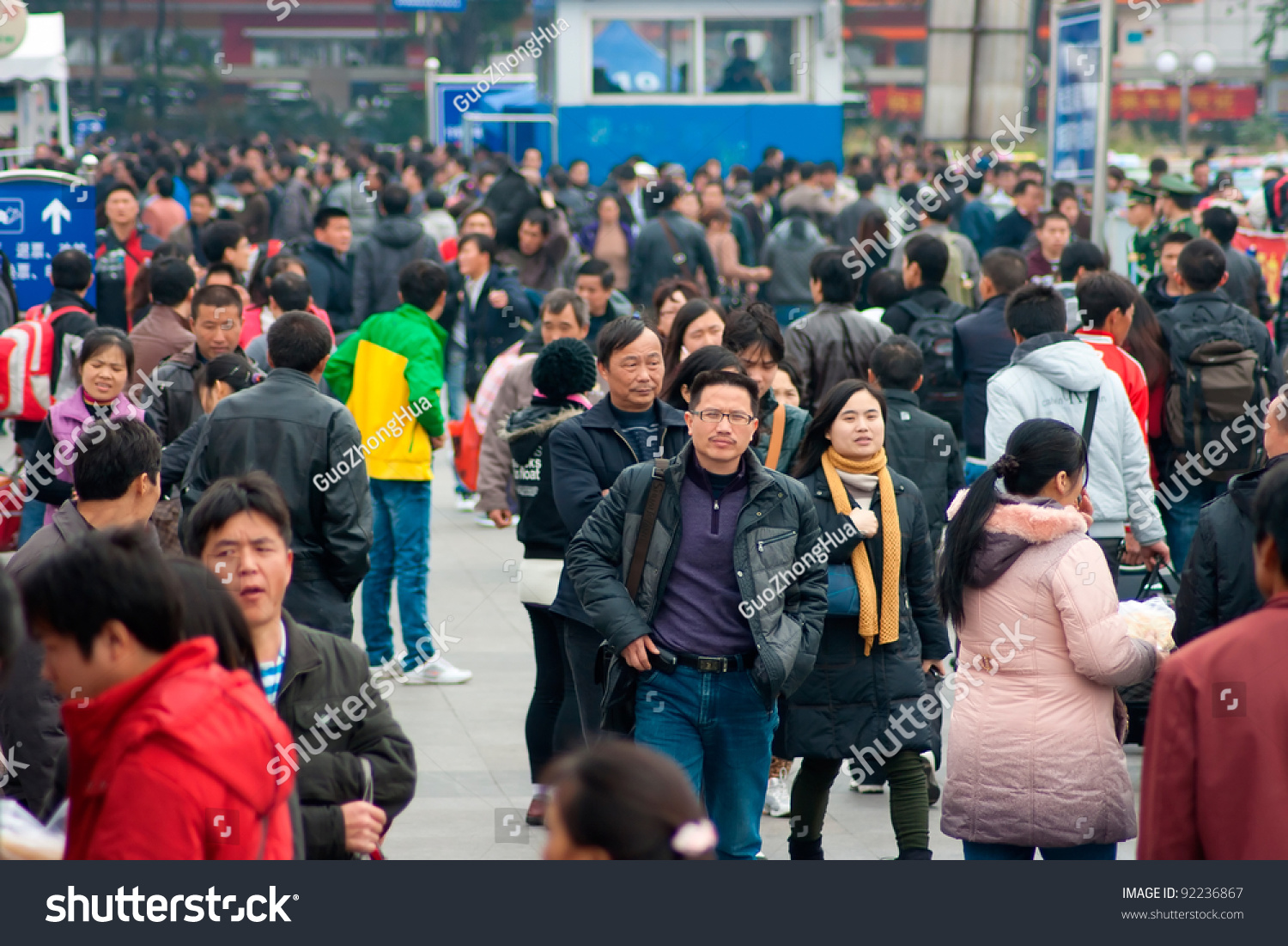 Guangzhou, China - January 8: Thousands Of Chinese People Leaving The ...