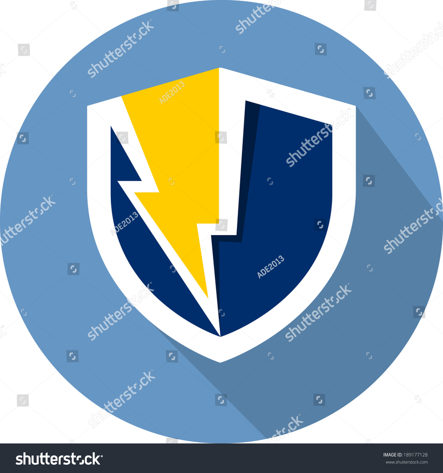 Guard Shield Flat Icon Stock Illustration 189177128 - Shutterstock
