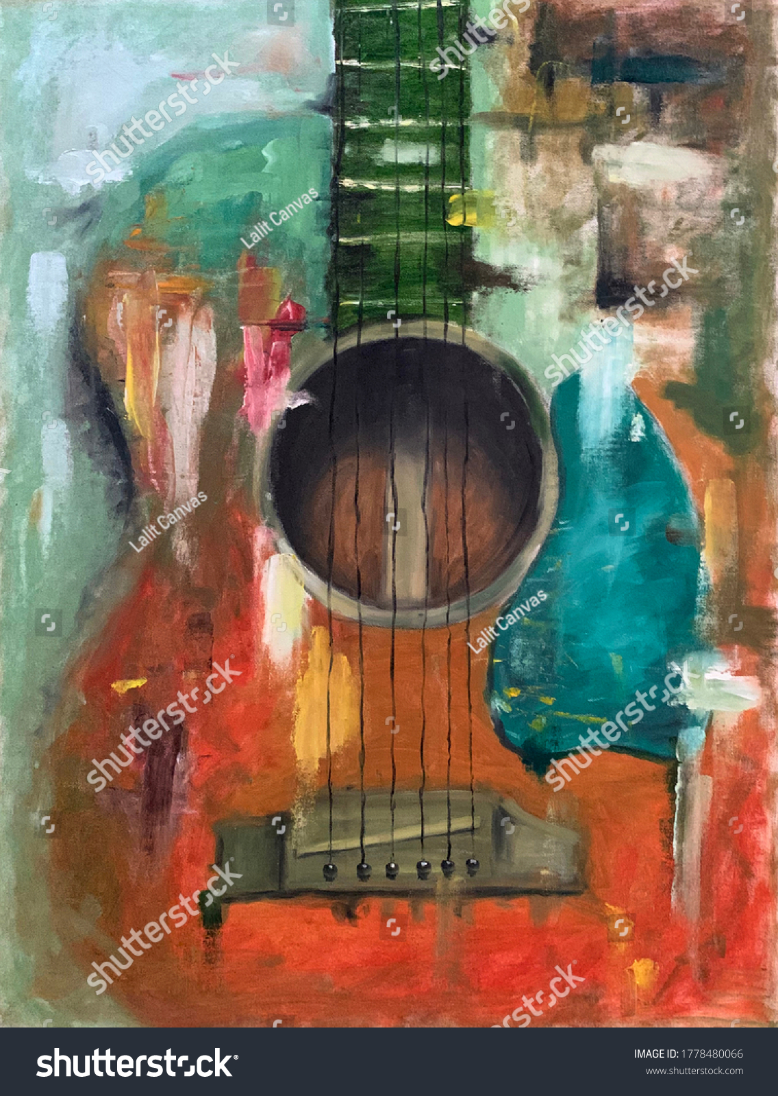 guitar art abstract