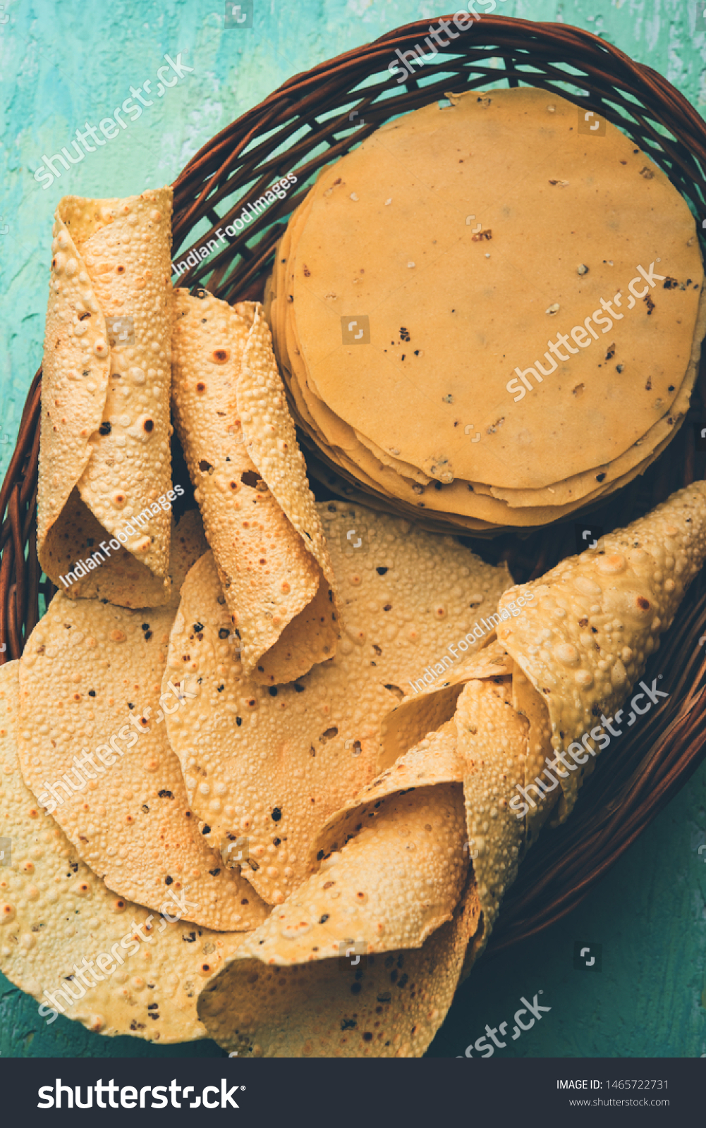 Gujarati Papad Papadum Raw Dried Form Stock Photo 1465722731 | Shutterstock