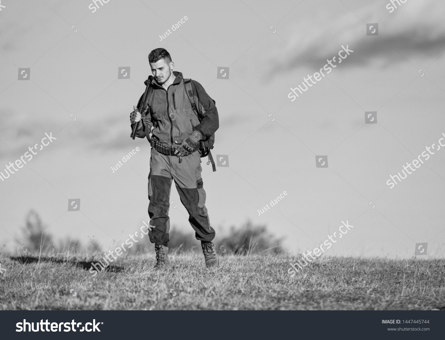 Guy Hunting Nature Environment Masculine Hobby Stock Photo Shutterstock