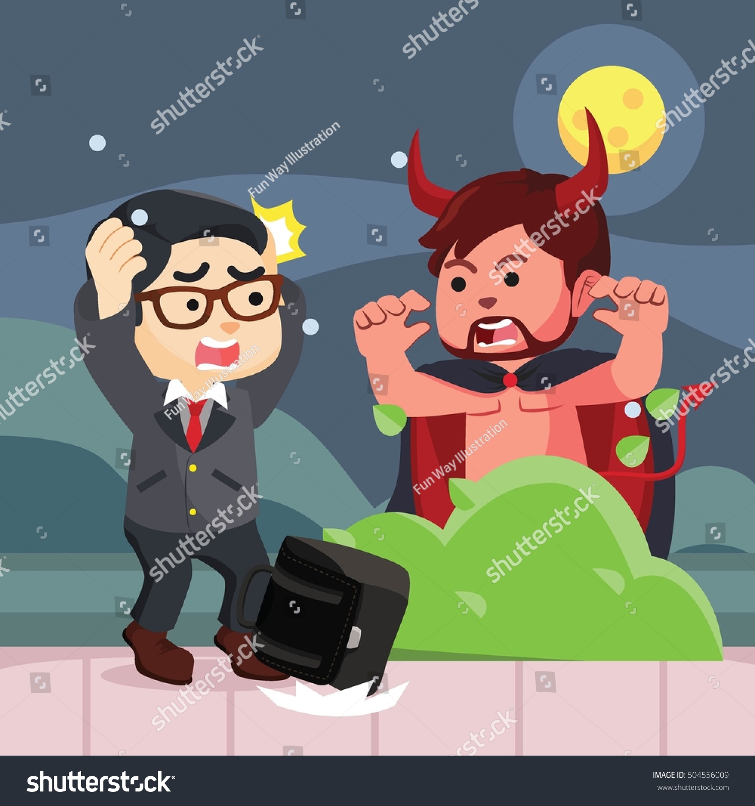 guy-devil-costume-suprising-people-stock-illustration-504556009