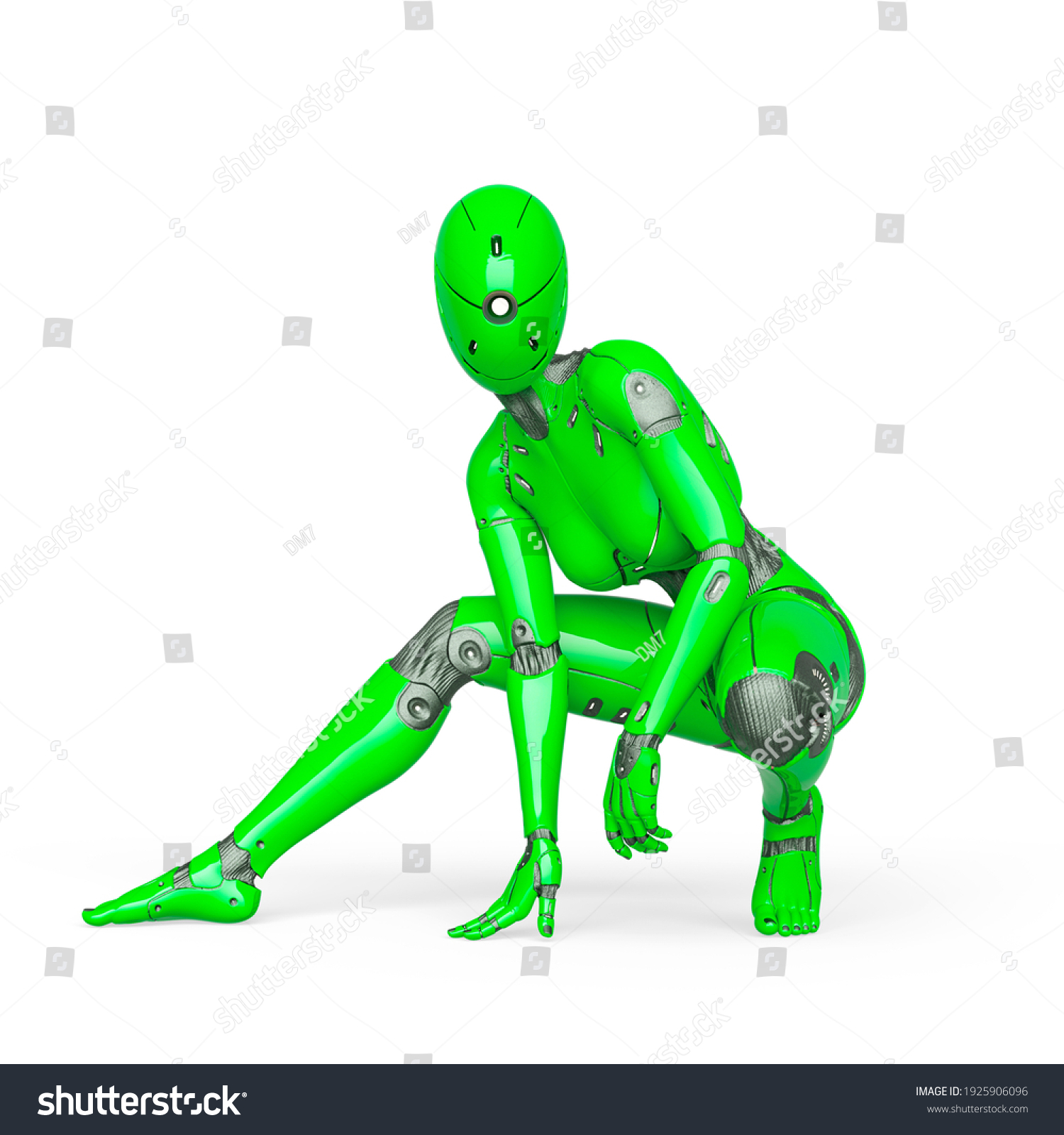 Gynoid Super Fembot On Action White Stock Illustration 1925906096 Shutterstock