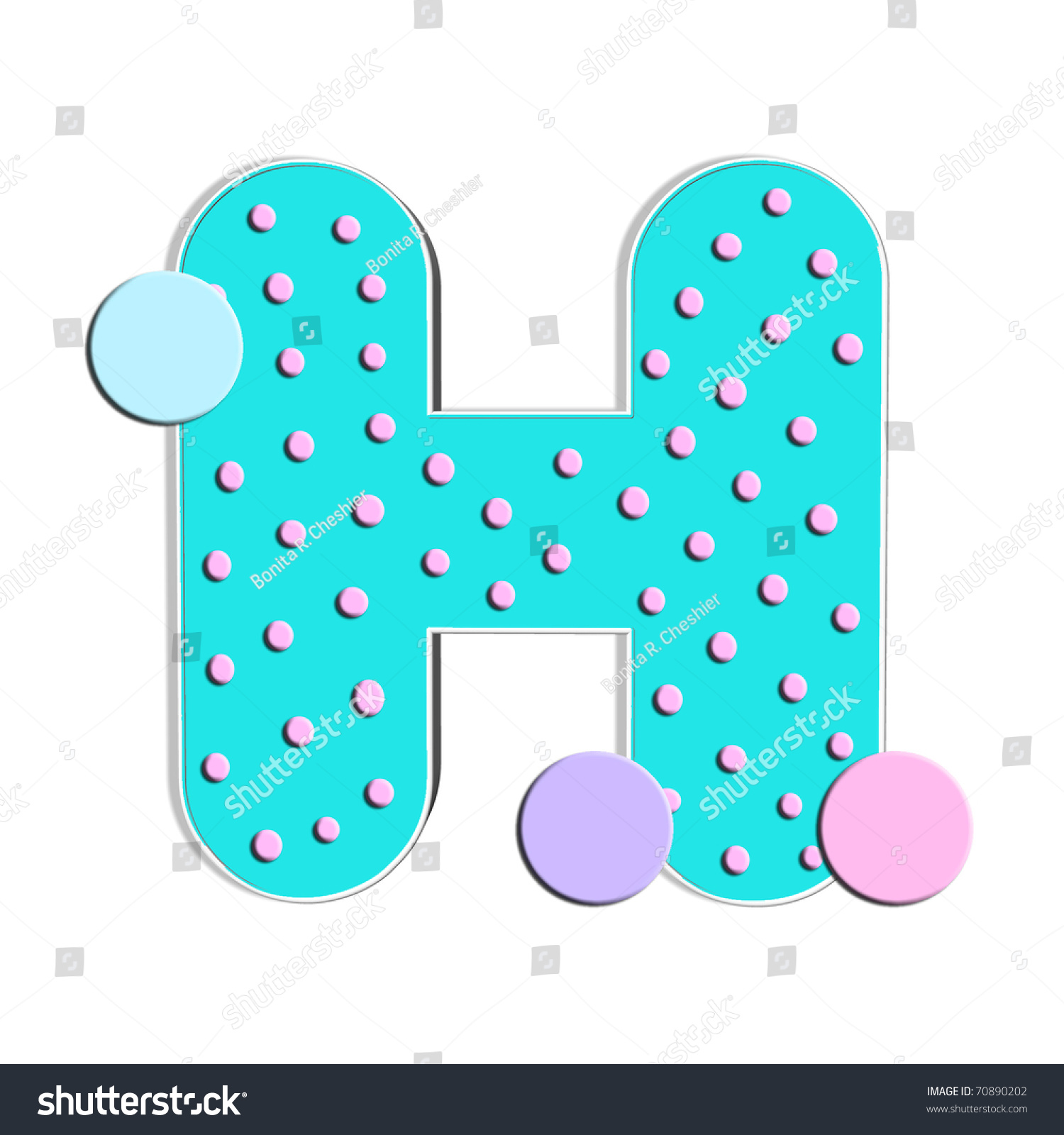 H Alphabet Set Polka Polka Dots Stock Illustration 70890202 - Shutterstock