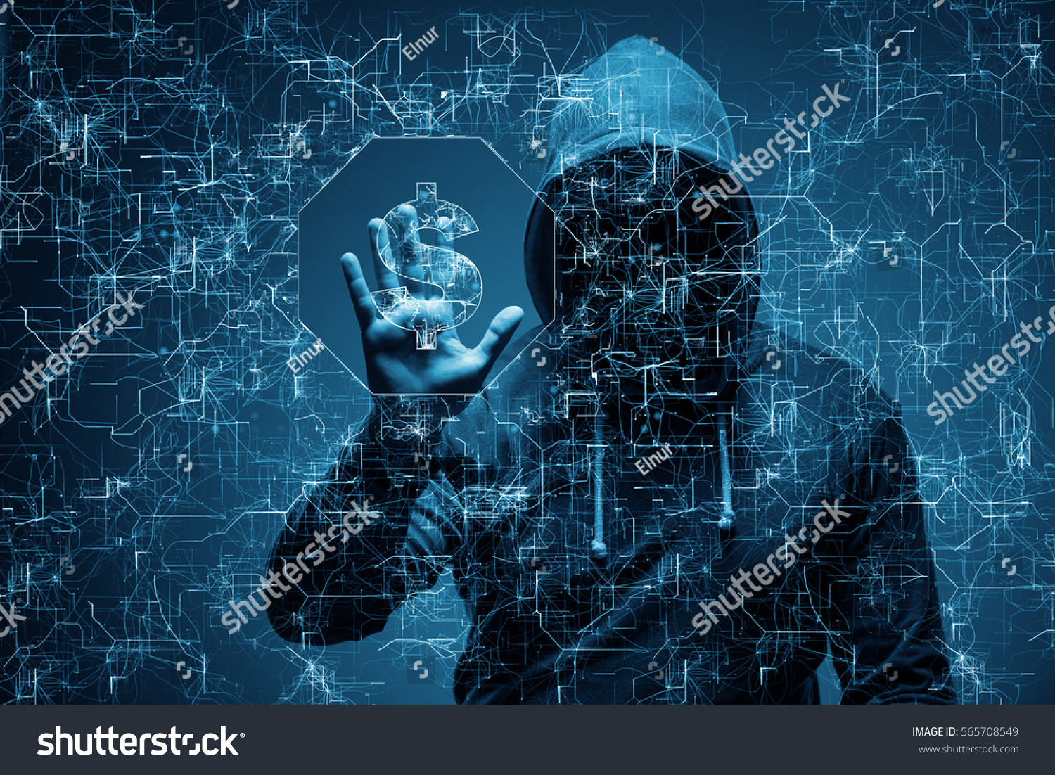 Hacker Stealing Dollars Bank Stock Photo 565708549 - Shutterstock