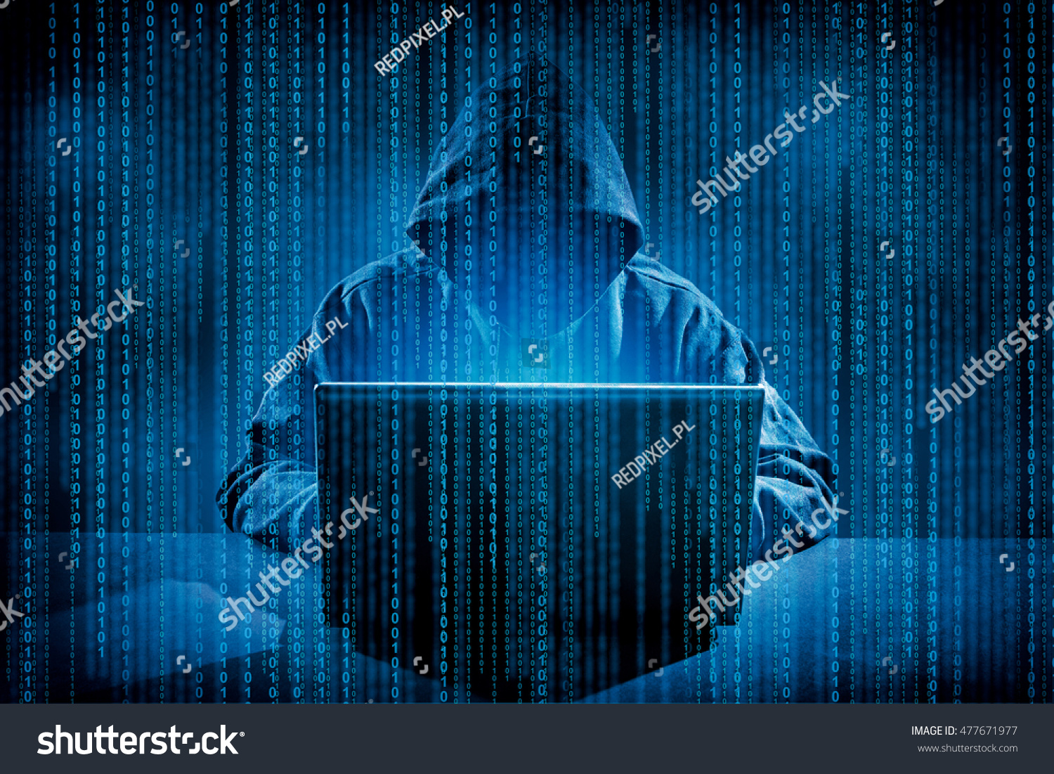 Hacker Using Laptop. Hacking The Internet. Stock Photo 477671977 ...