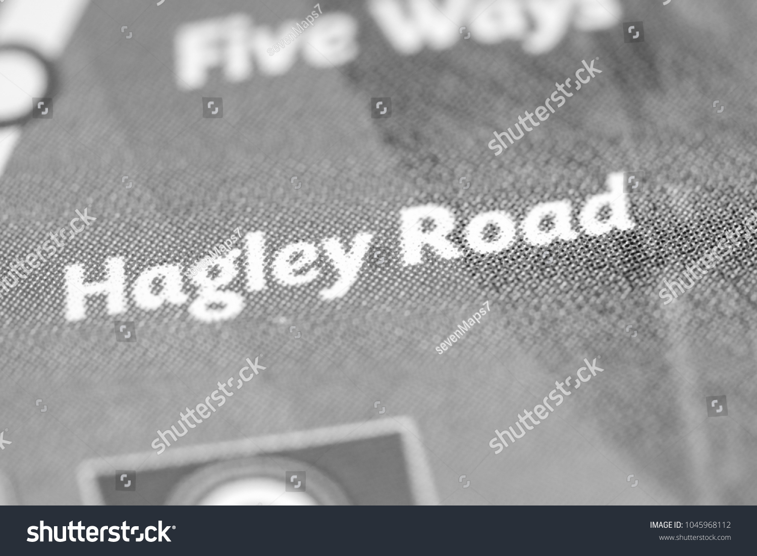 Hagley Road Station Birmingham Metro Map Stock Photo