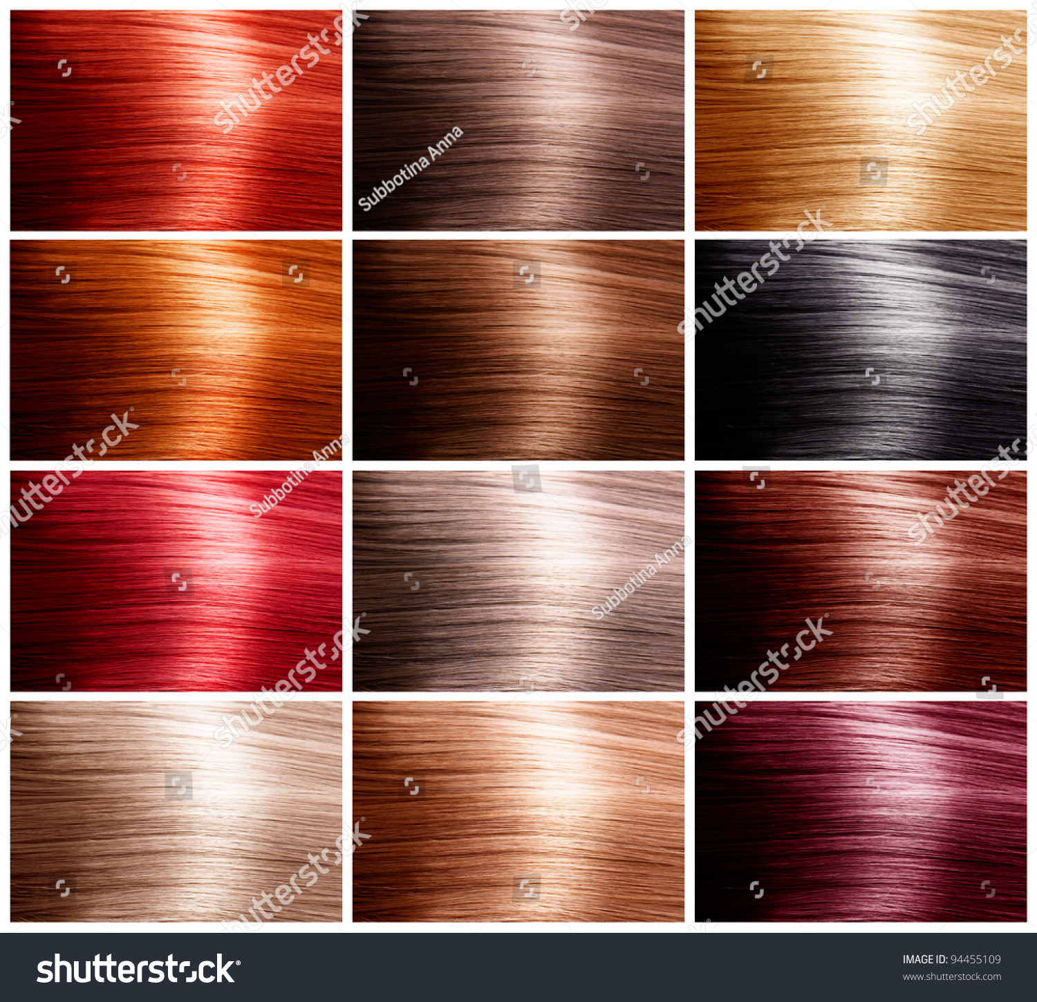 Hair Colors Set. Tints Stock Photo 94455109 : Shutterstock