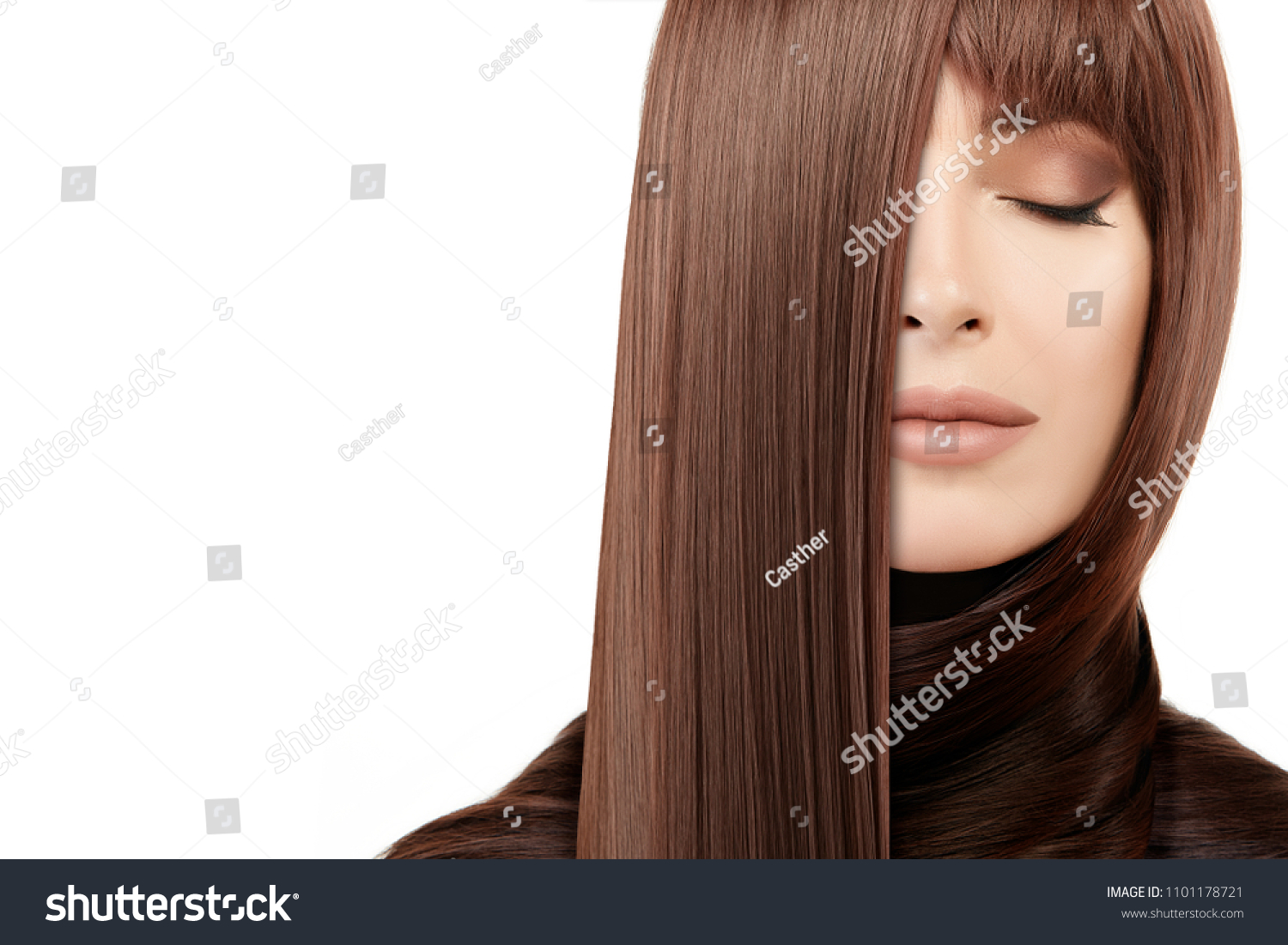 Hair Salon Concept Beautiful Model Girl Beauty Fashion Stock Image