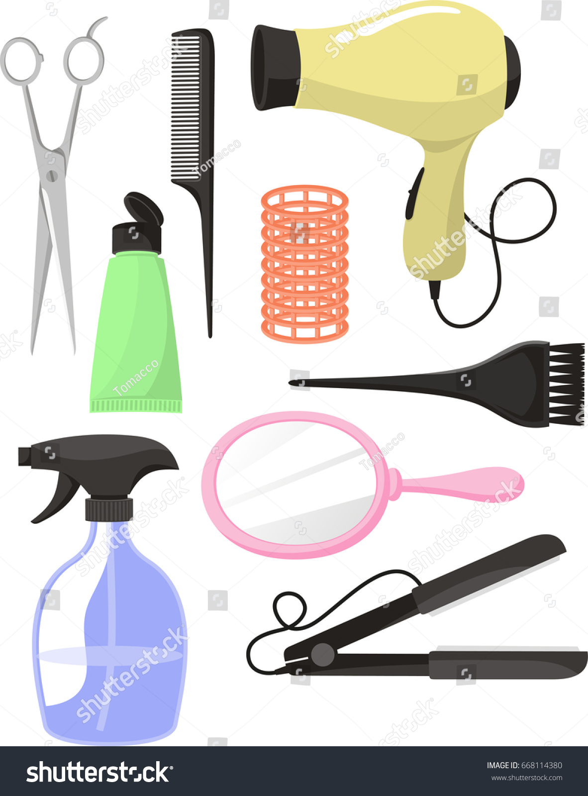 Hair Salon Tools Clip Art 9049