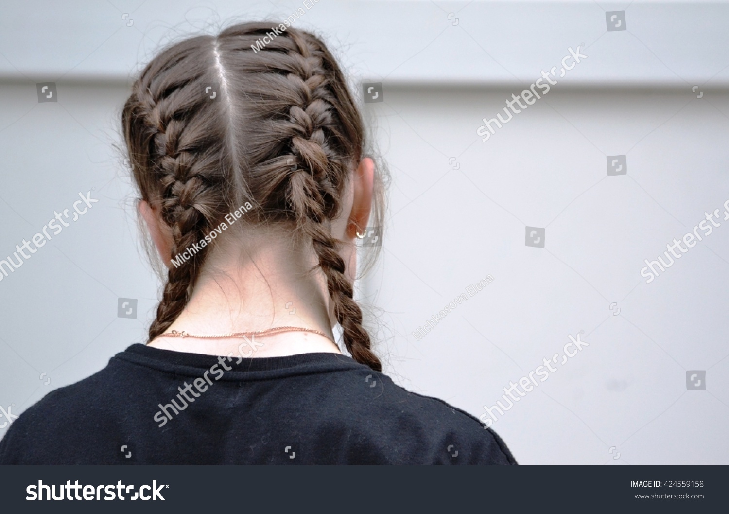 Spikelets on long hair Spikelets on long hair