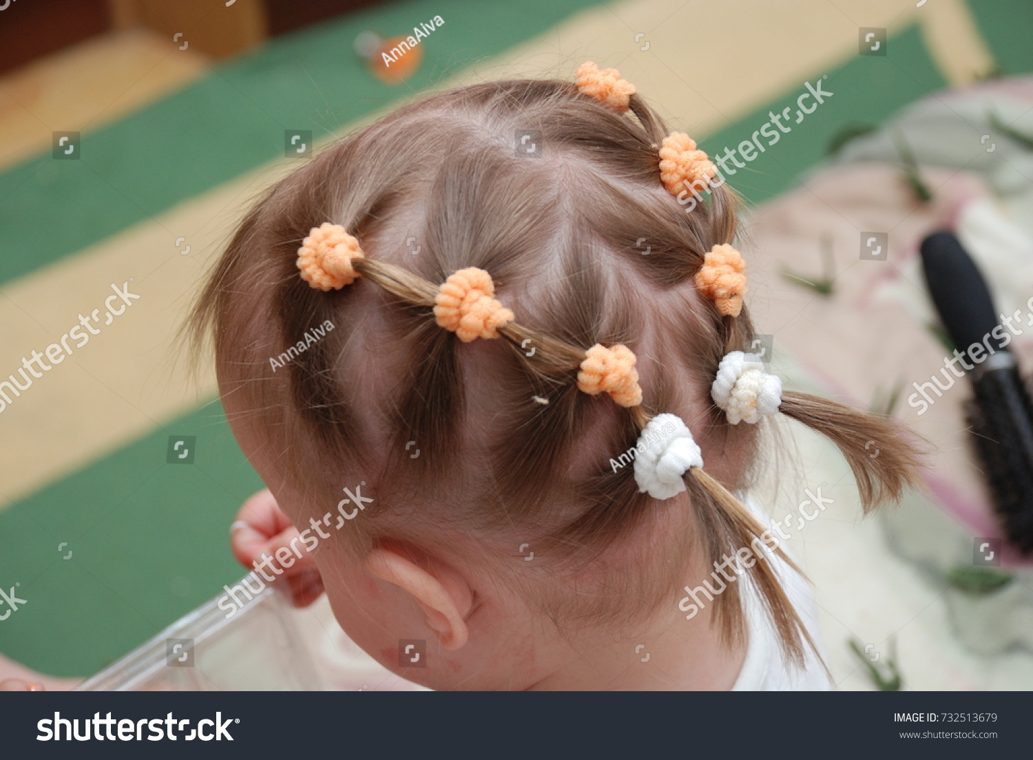 Hairstyle Little Girl On Short Rare Stock Photo Edit Now 732513679