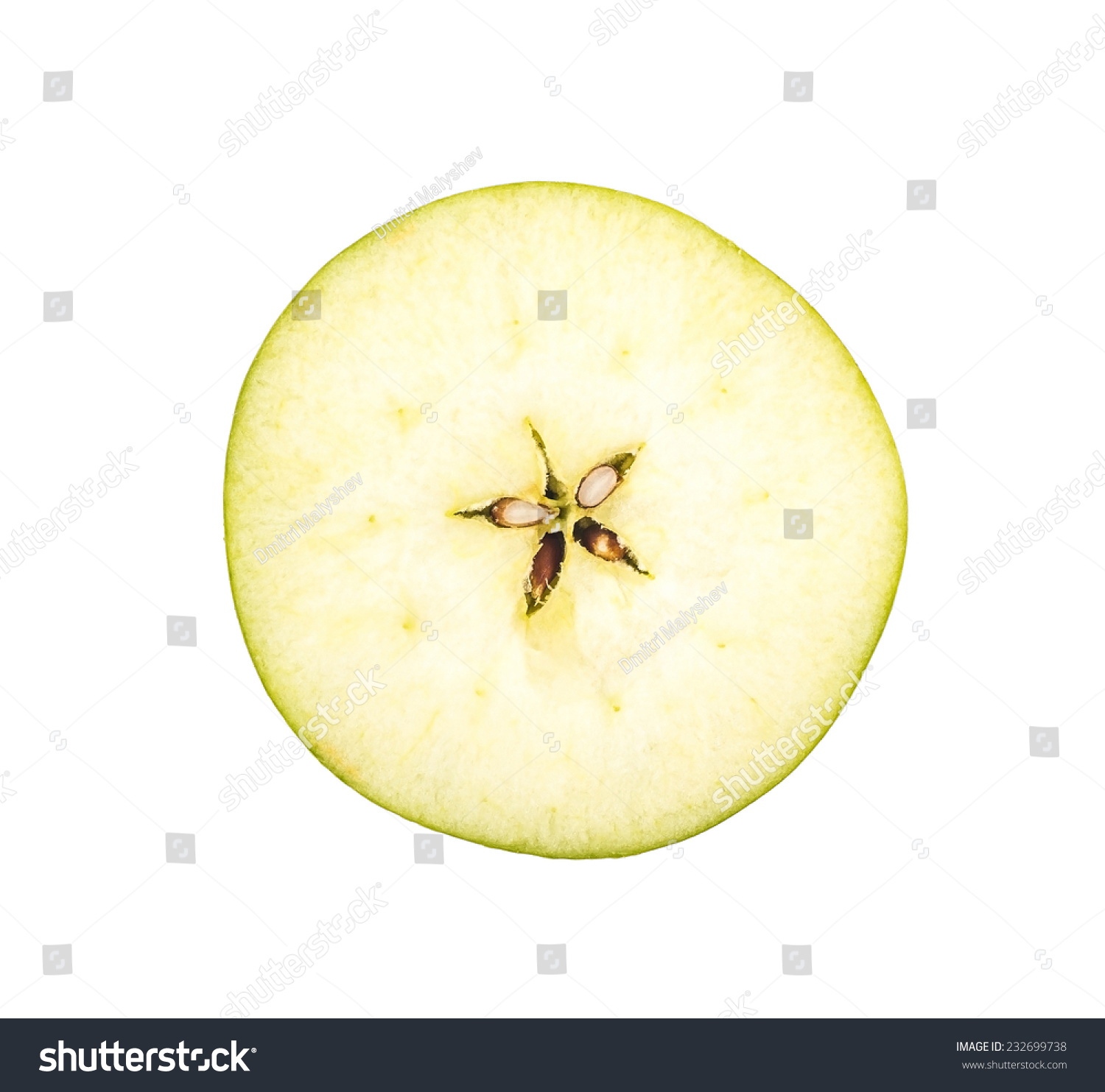 Half Apple Cut Horizontally Isolated On Stock Photo Edit Now