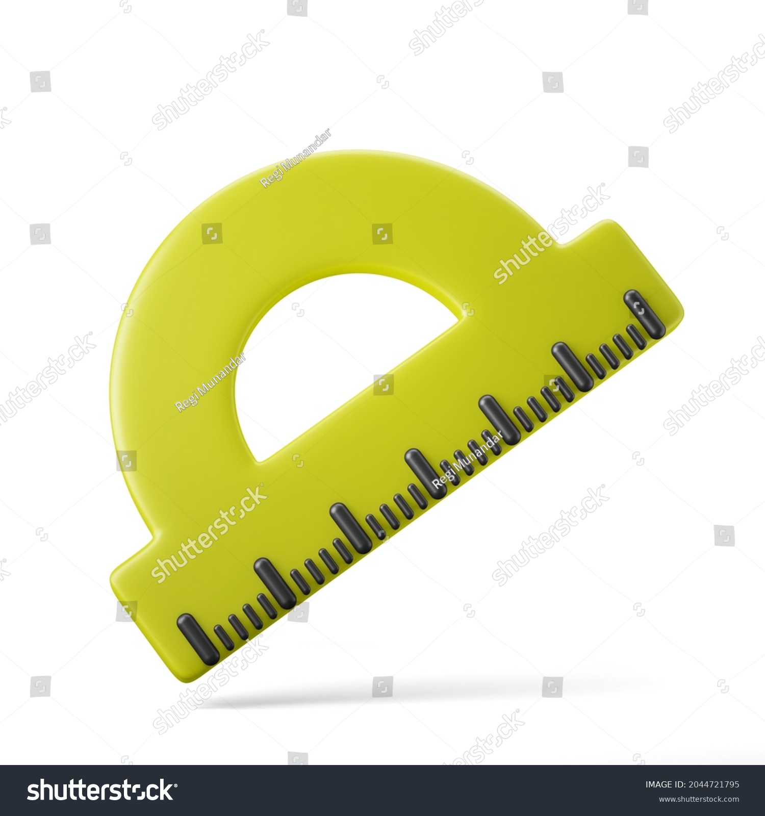 half disk protractor degrees ruler 3d stock illustration 2044721795 shutterstock
