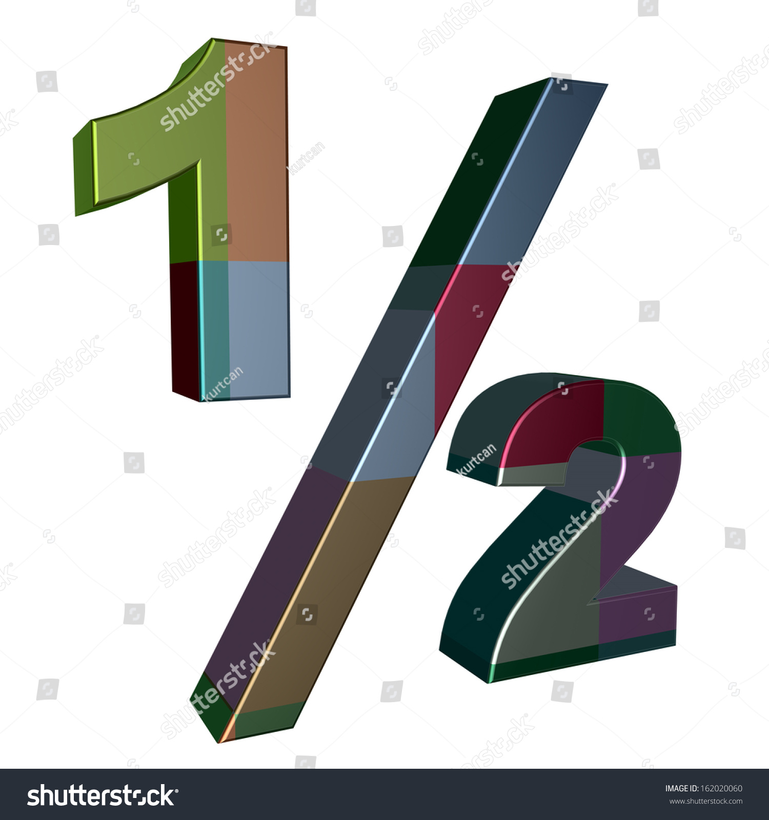 Half Fraction Stock Photo 162020060 : Shutterstock