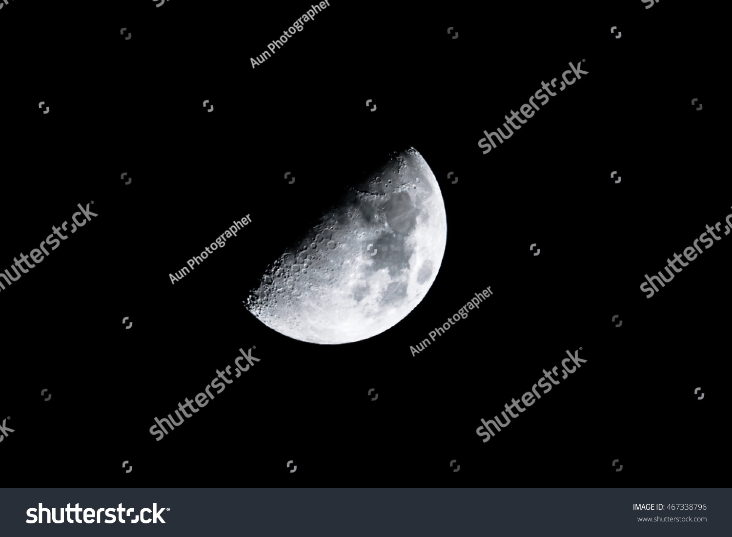 Half Moon Night Sky Stock Photo (Edit Now) 467338796