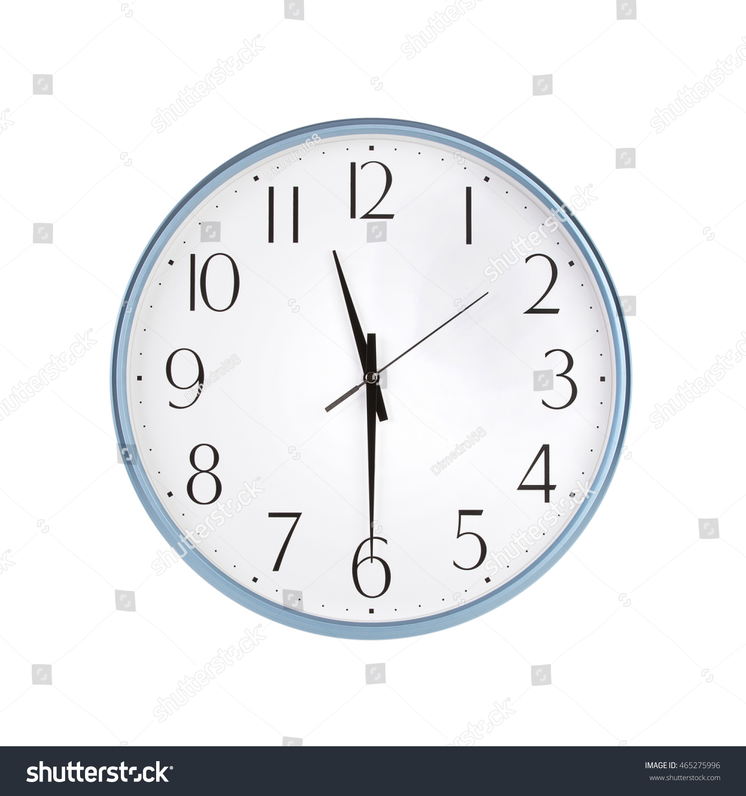 Half Past Eleven On Round Clock Stock Photo 465275996 | Shutterstock