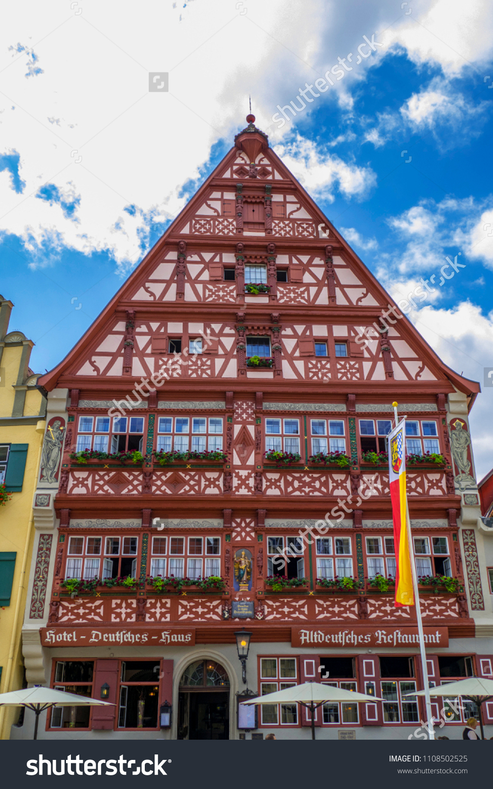 Halftimbered House Hotel Deutsches Haus Dinkelsbuhl Buildings