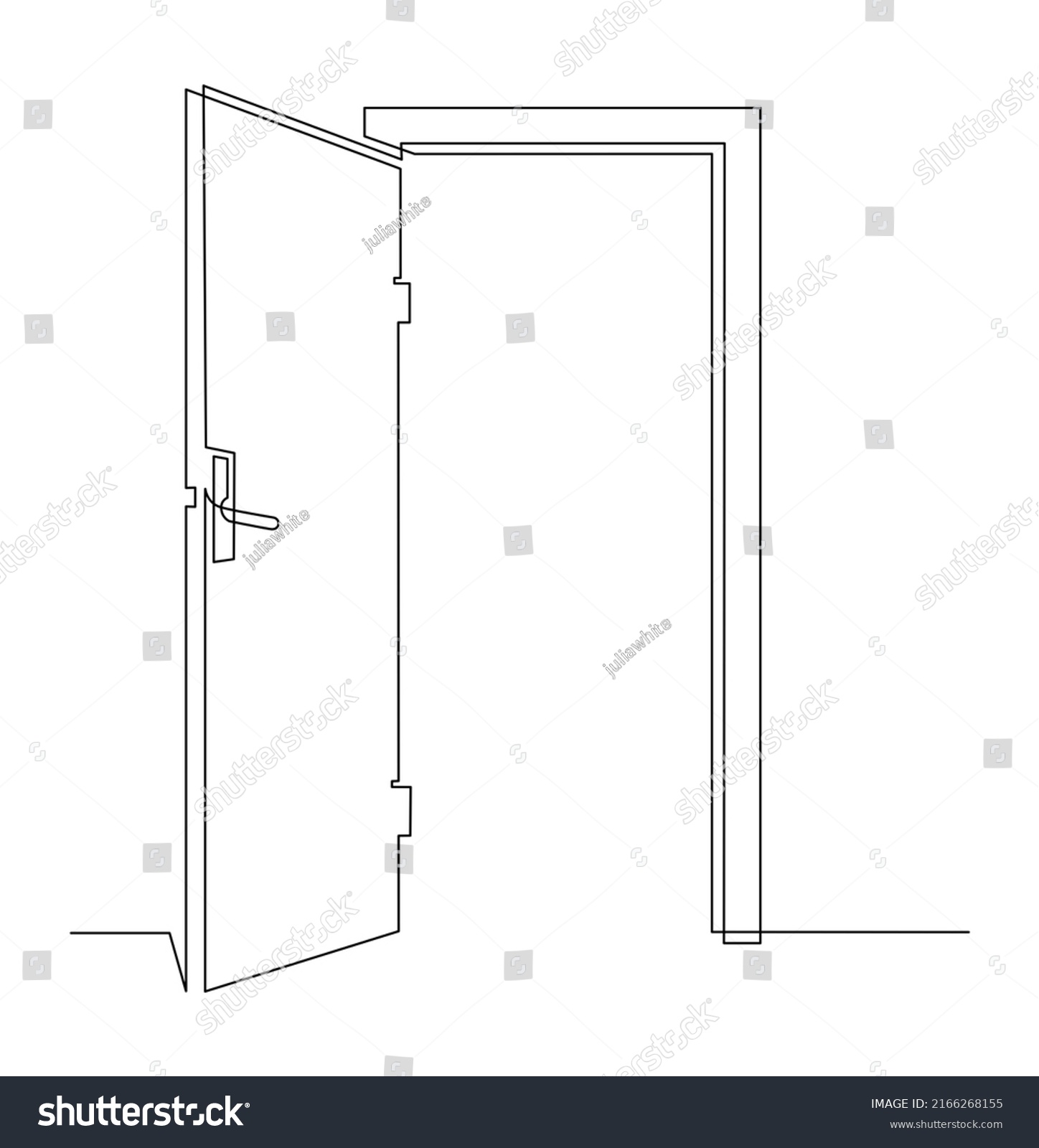 Hall Open Front Door Entrance Room Stock Illustration 2166268155 ...