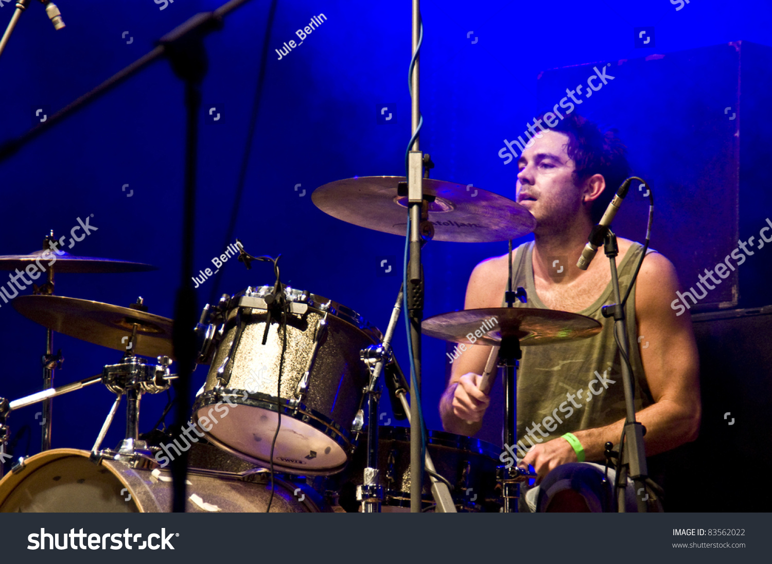 Halle, Germany - August 27: Drummer Michael Johnson Of The Band The ...