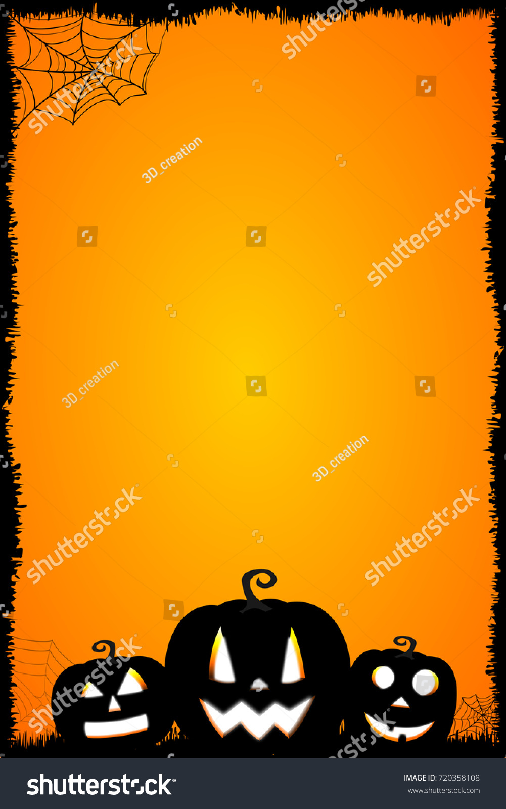 halloween card templateのイラスト素材 720358108 shutterstock