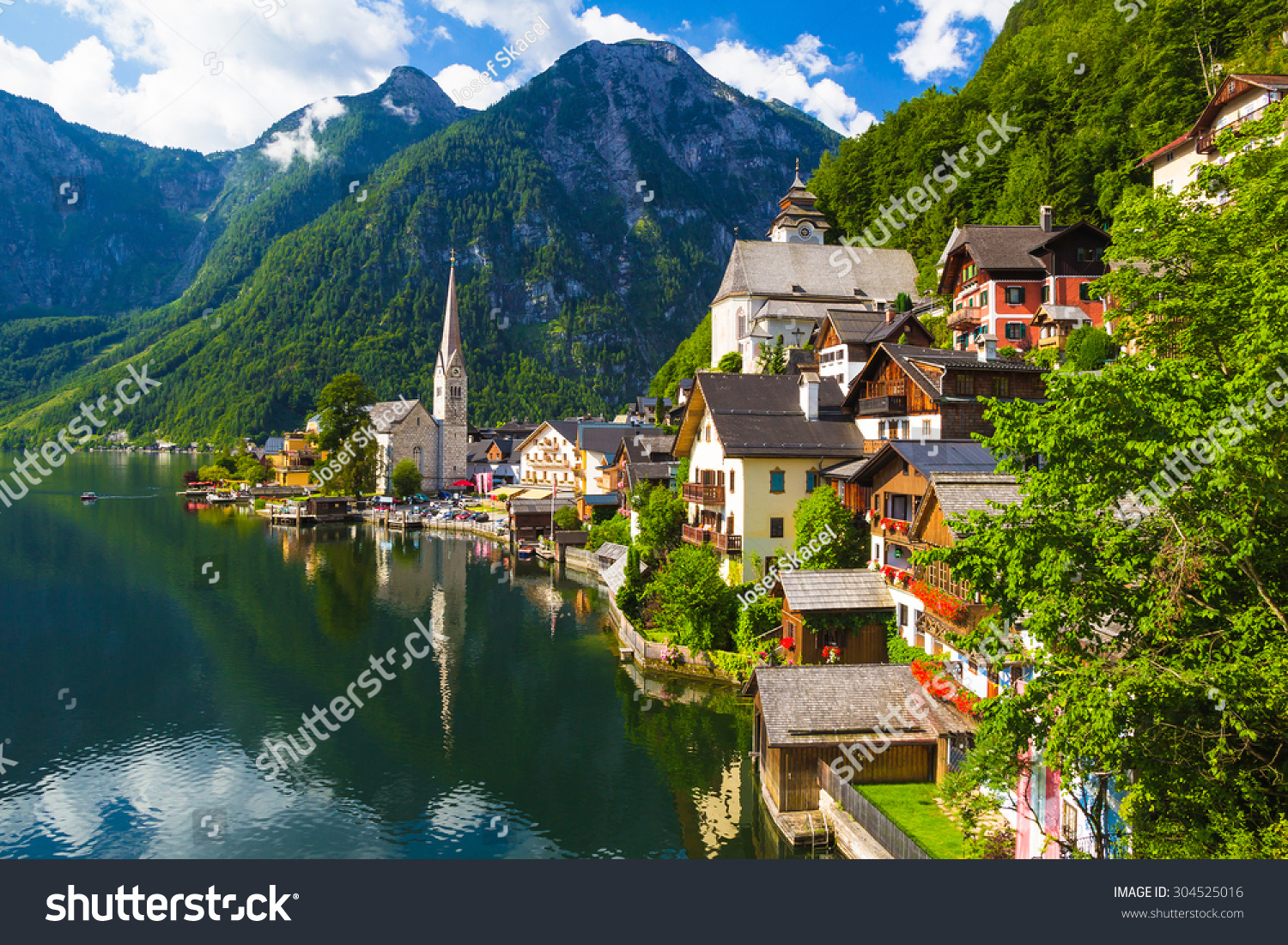 Hallstatt Town Summer Alps Austria Stock Photo 304525016 - Shutterstock