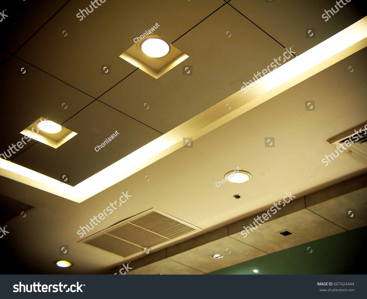 Halogen Led Bulbs Ceiling Lamps Lighting Stock Photo Edit Now