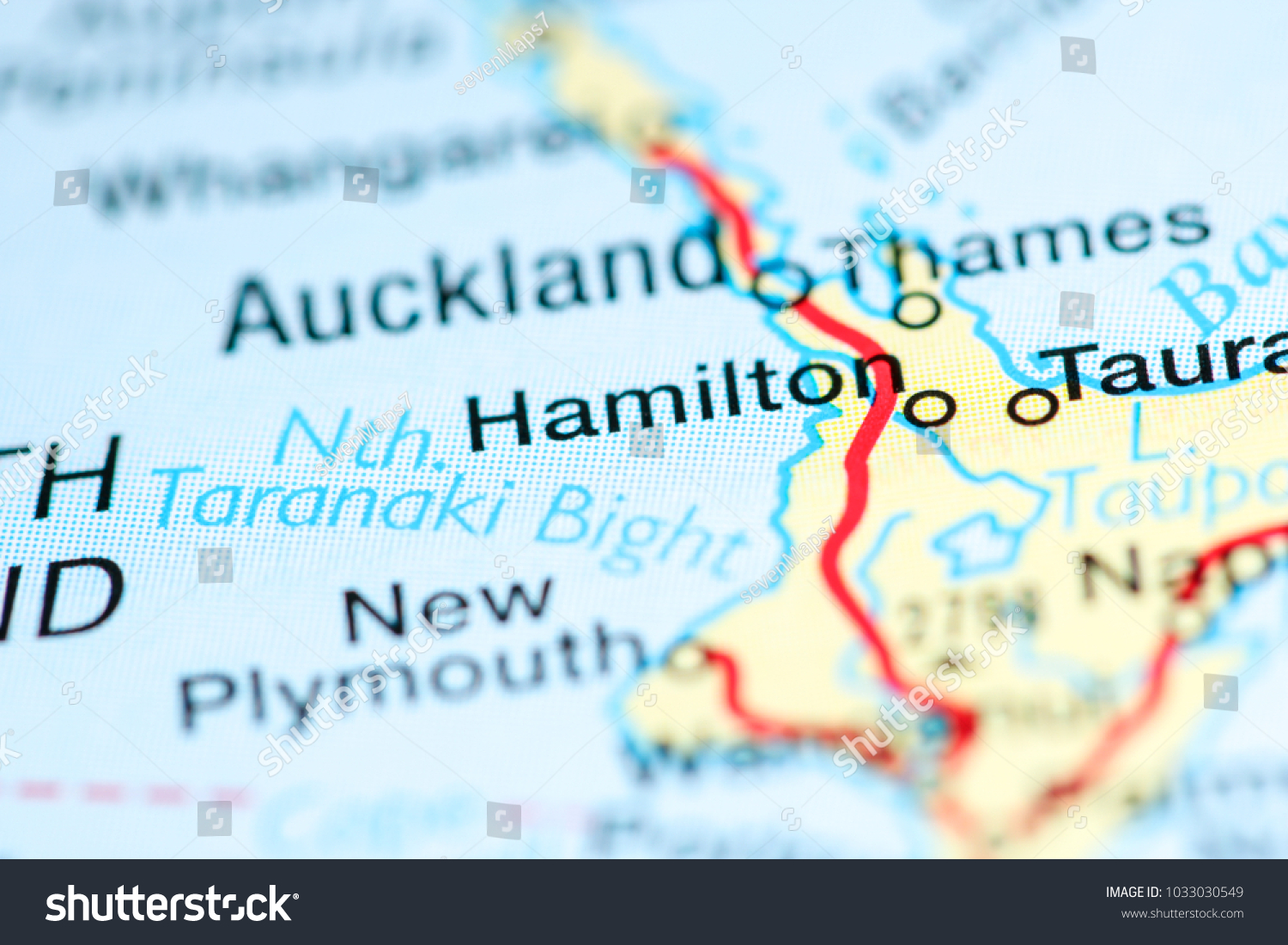 Hamilton New Zealand Map Hamilton New Zealand On Map Stock Photo 1033030549 | Shutterstock