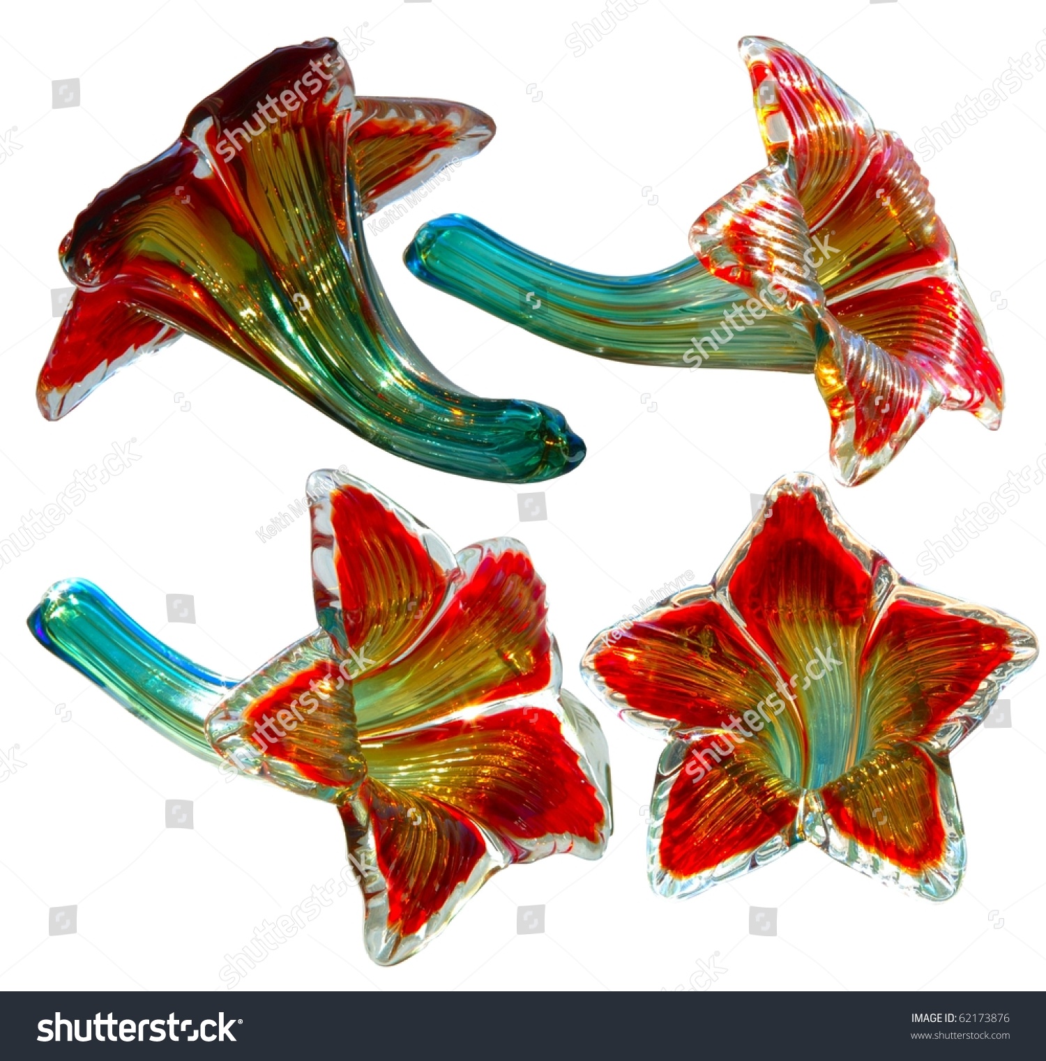 Hand Blown Glass Flower Stem Stock Photo Edit Now 62173876