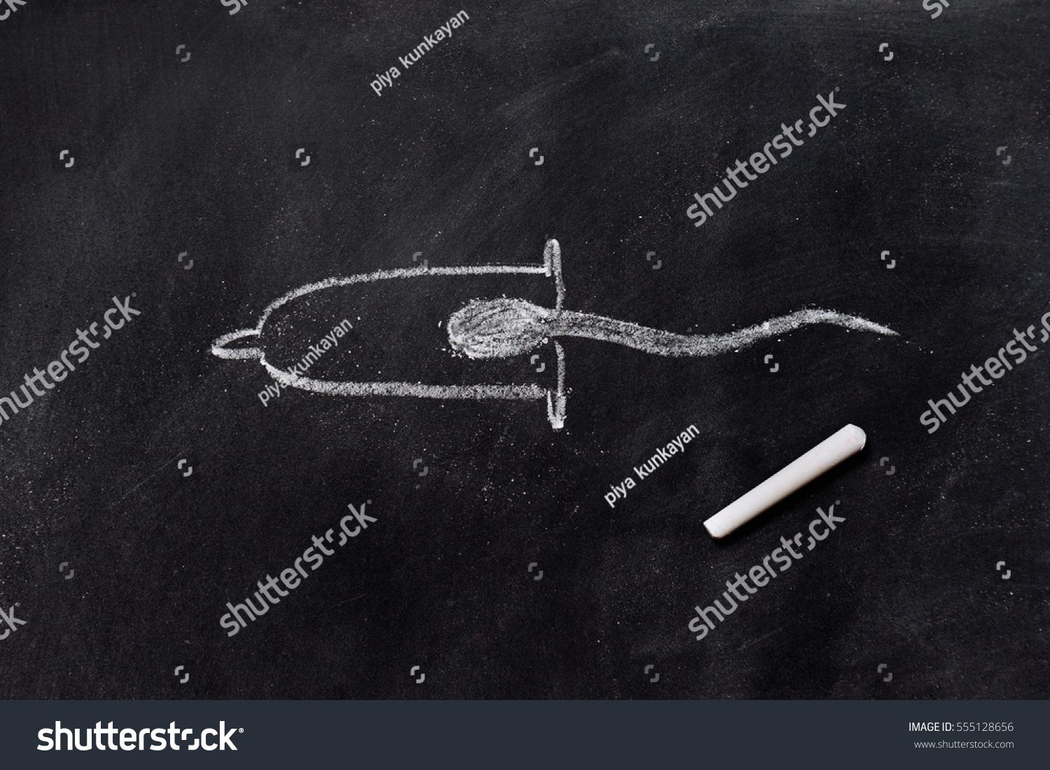 Hand Drawing No Sex Sperm Whit Stock Photo 555128656 Shutterstock