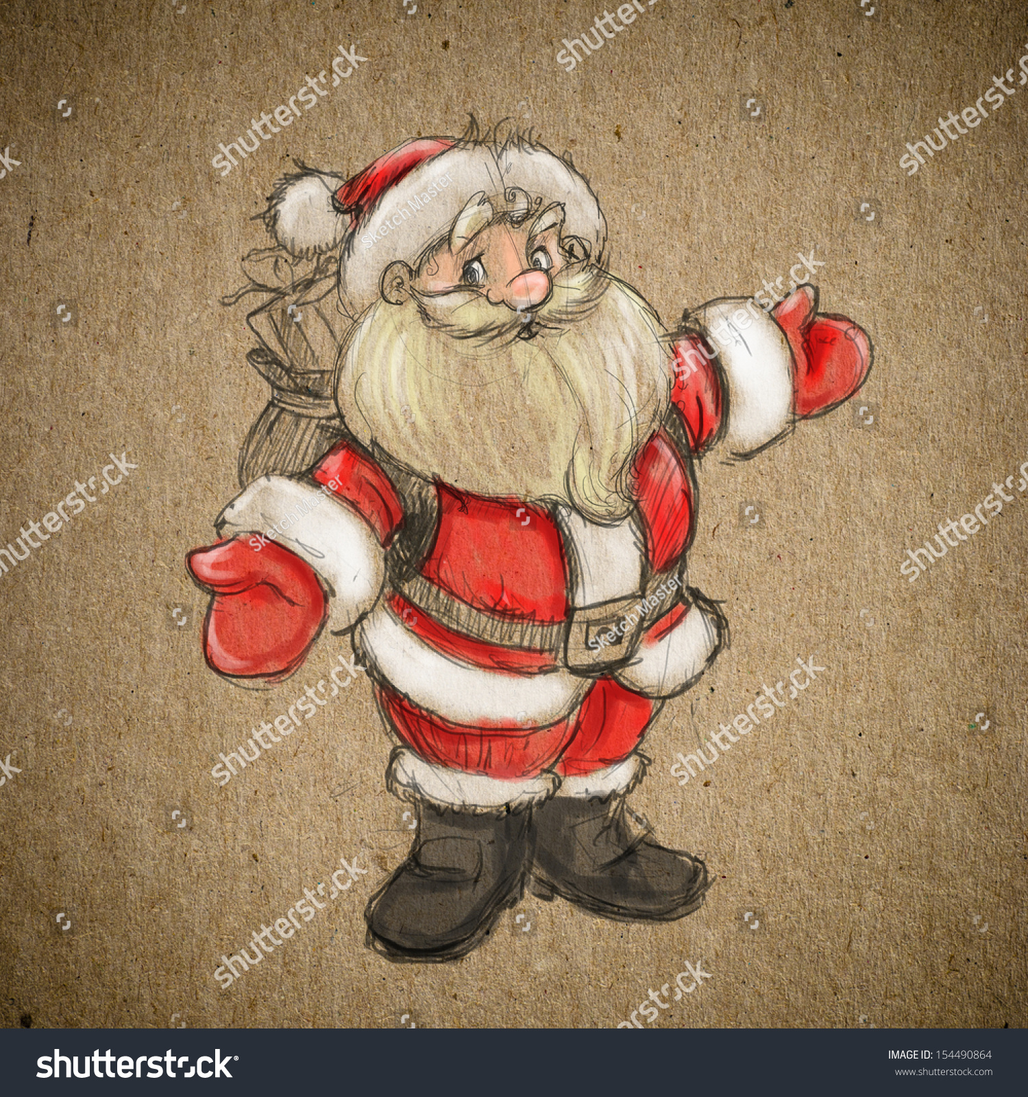 full body santa claus drawing