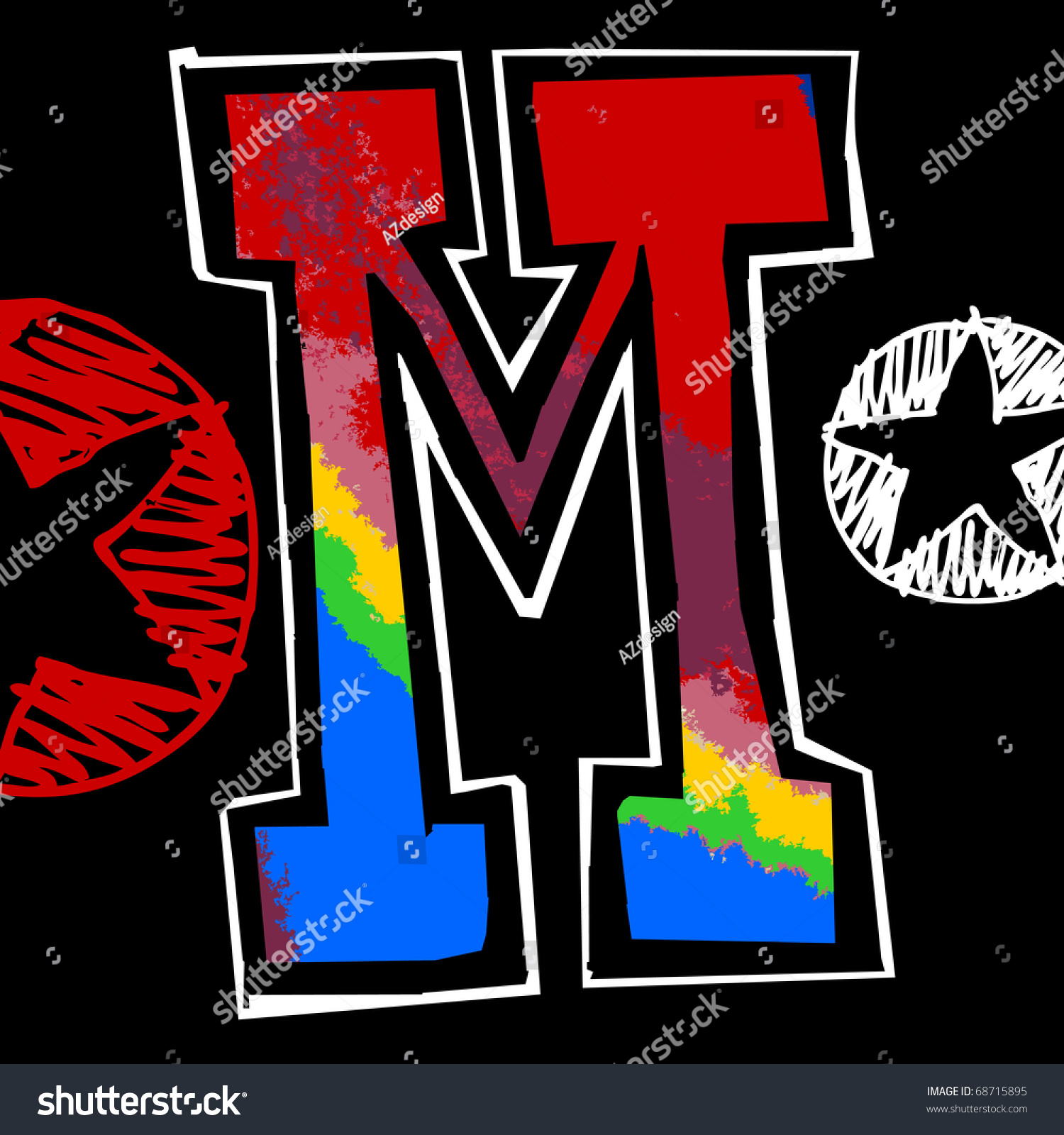 Hand Drawn Abstract Abc Letter M Stock Illustration 68715895 - Shutterstock