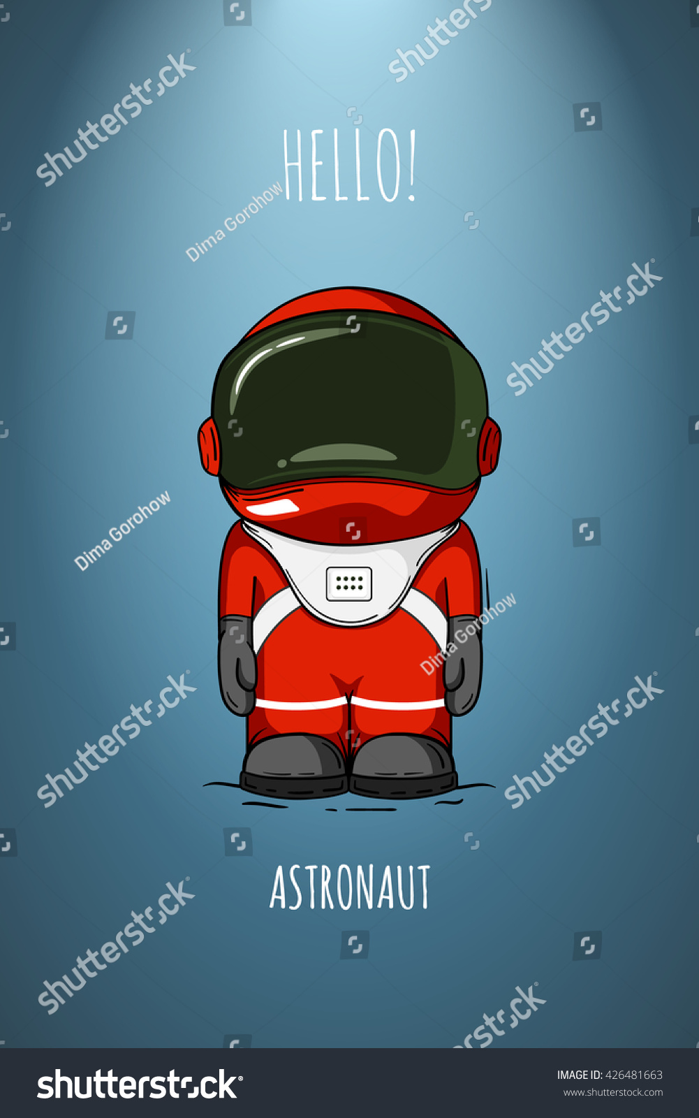 Hand Drawn Cartoon Astronaut Space Suit Stock Illustration 426481663 Shutterstock 4114