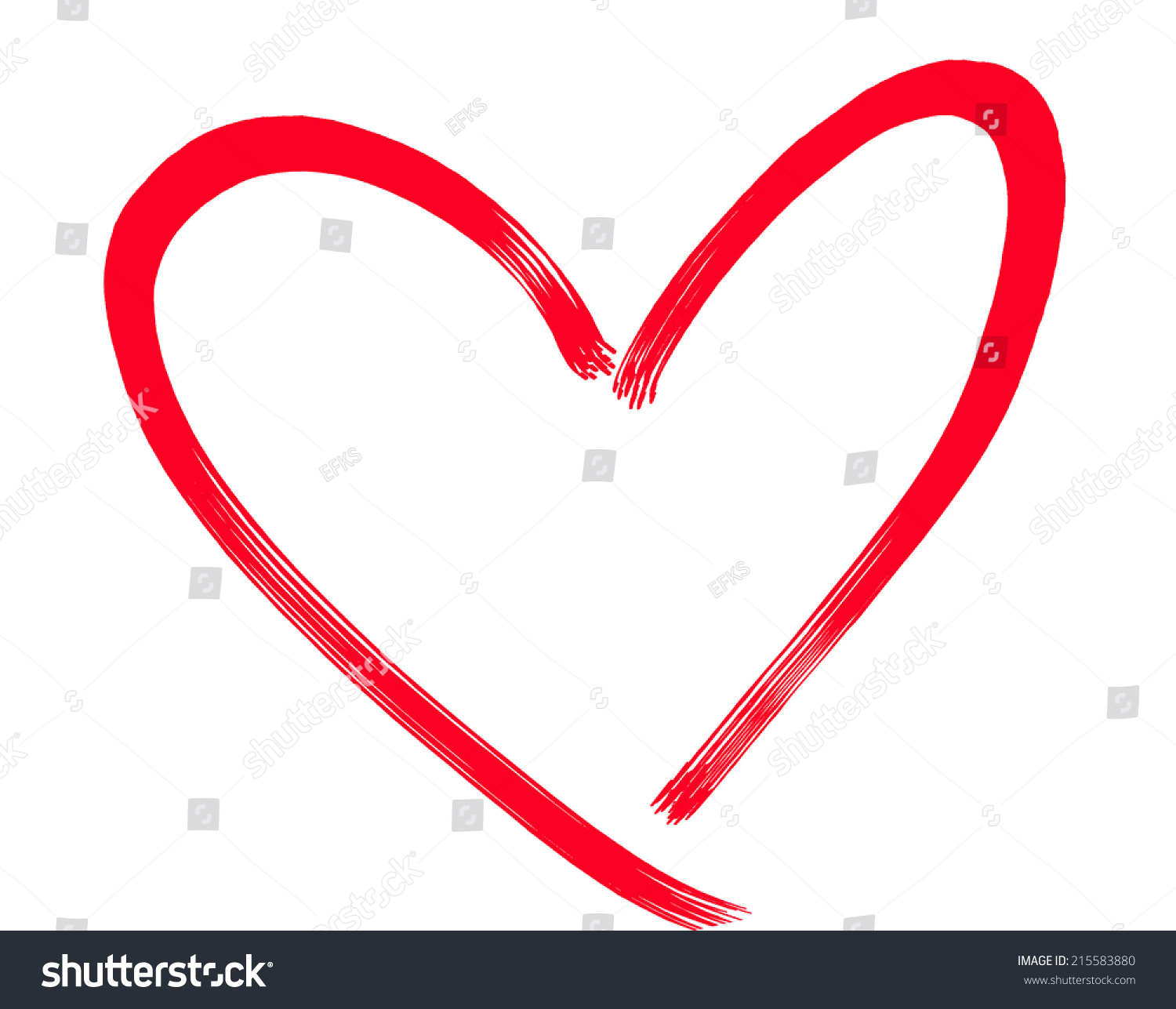 Hand Drawn Heart Shape Stock Illustration 215583880