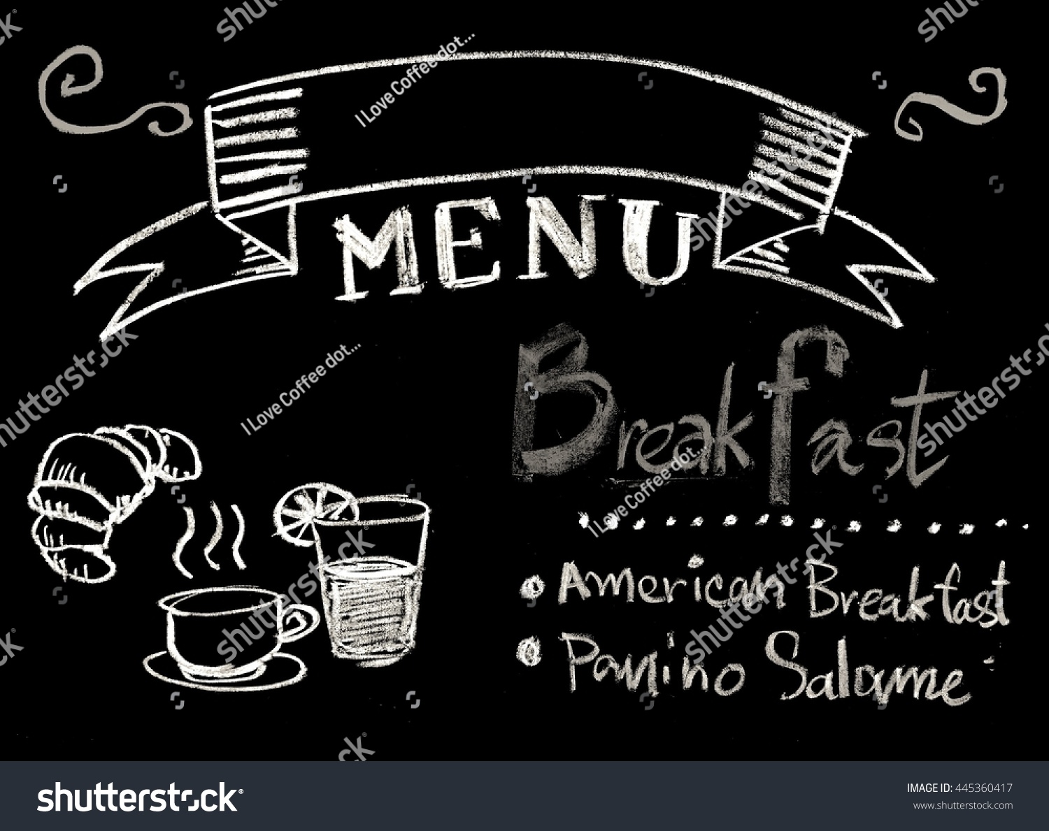 Hand Drawn Word Breakfast Menu On Stock Photo 445360417 - Shutterstock