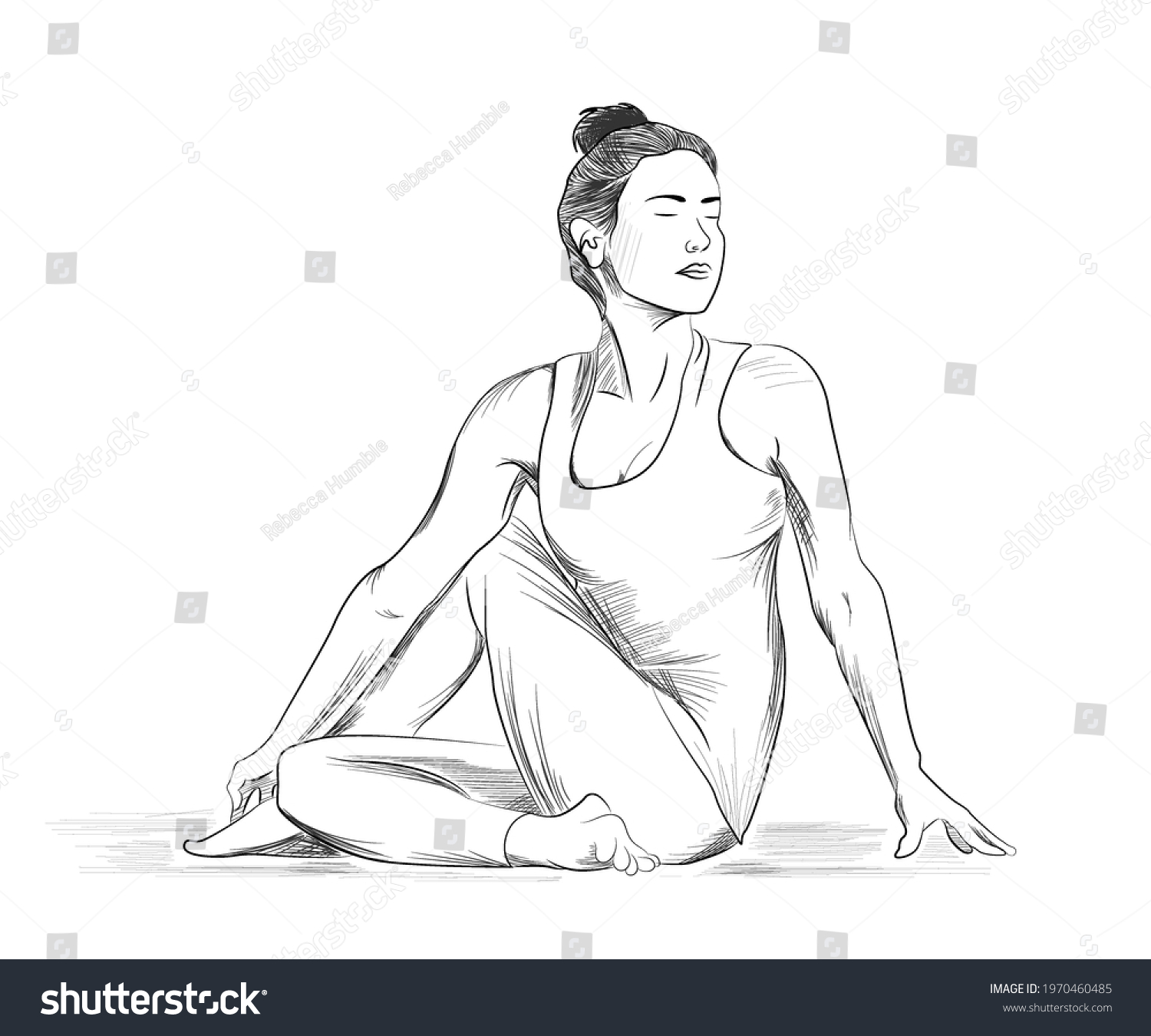 8,181 Girl yoga sketch Images, Stock Photos & Vectors | Shutterstock