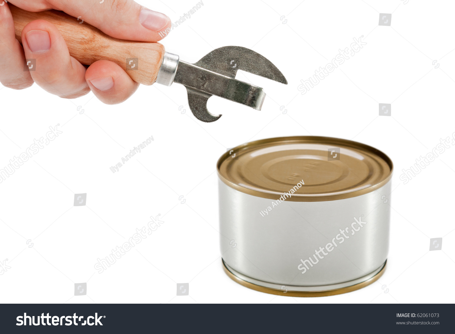 Hand Holding Canned Preserved Food Metal Stock Photo 62061073 ...