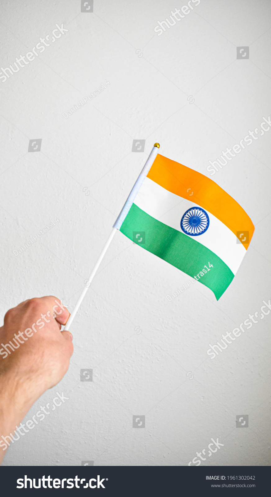 Hand Holding Hand Flag India Stock Photo 1961302042 | Shutterstock