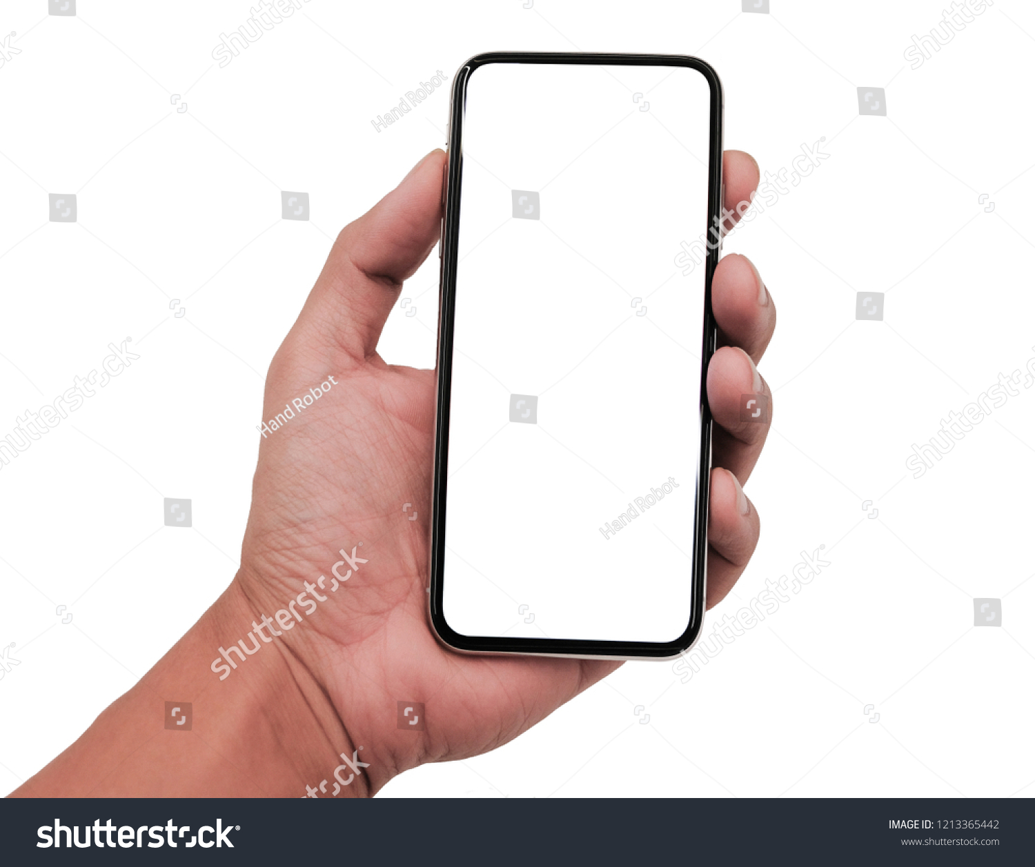 Hand Holding Smartphone Similar Iphone Xs Stock Photo Edit Now