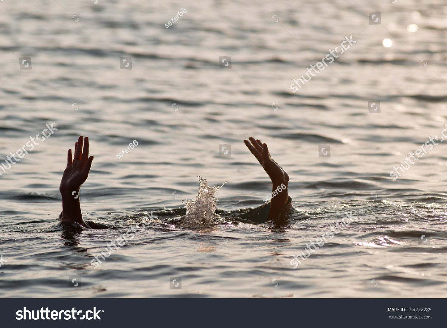 Hand Sea Water Asking Help Failure Stock Photo 294272285 - Shutterstock