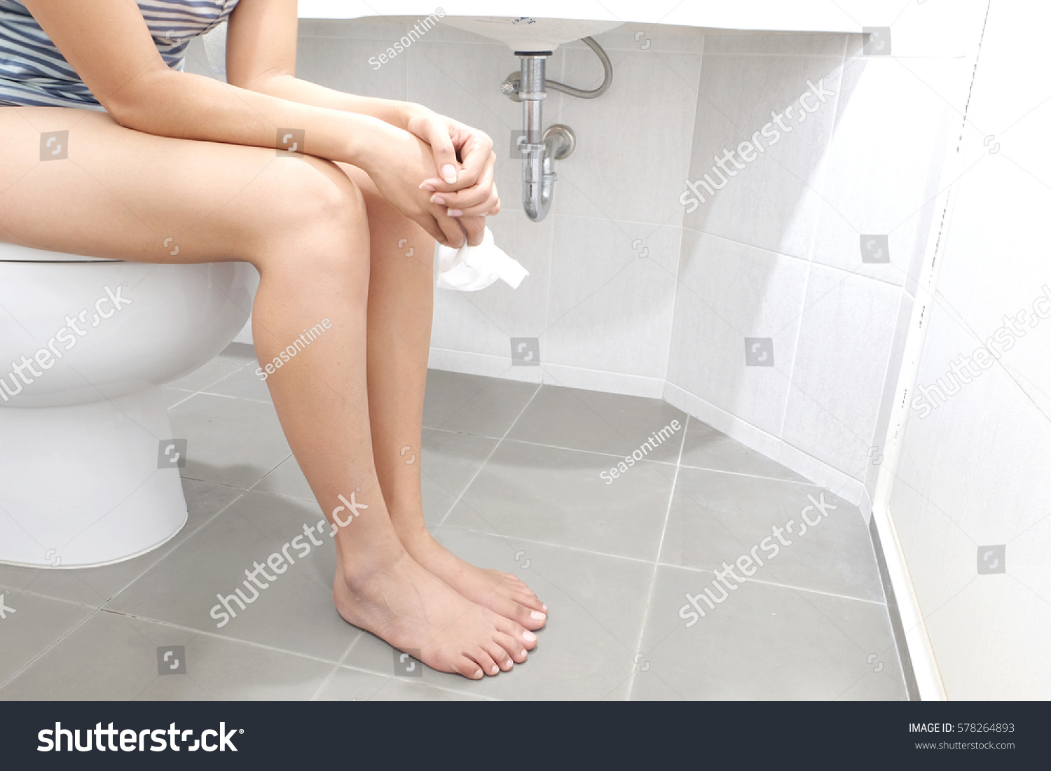 Hand Woman Tissue Bath Sitting On Stock Photo 578264893 Shutterstock