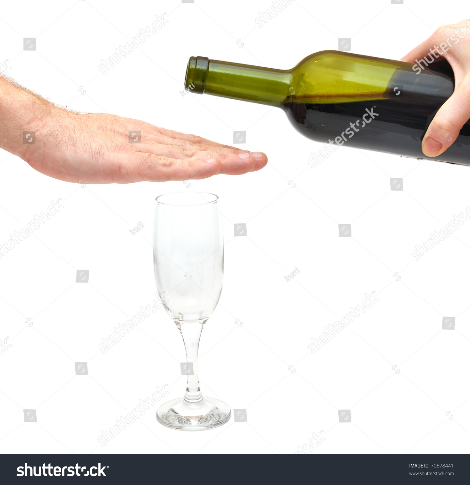 Hand Over Glass - Stop Alcoholism Concept Stock Photo 70678441 ...