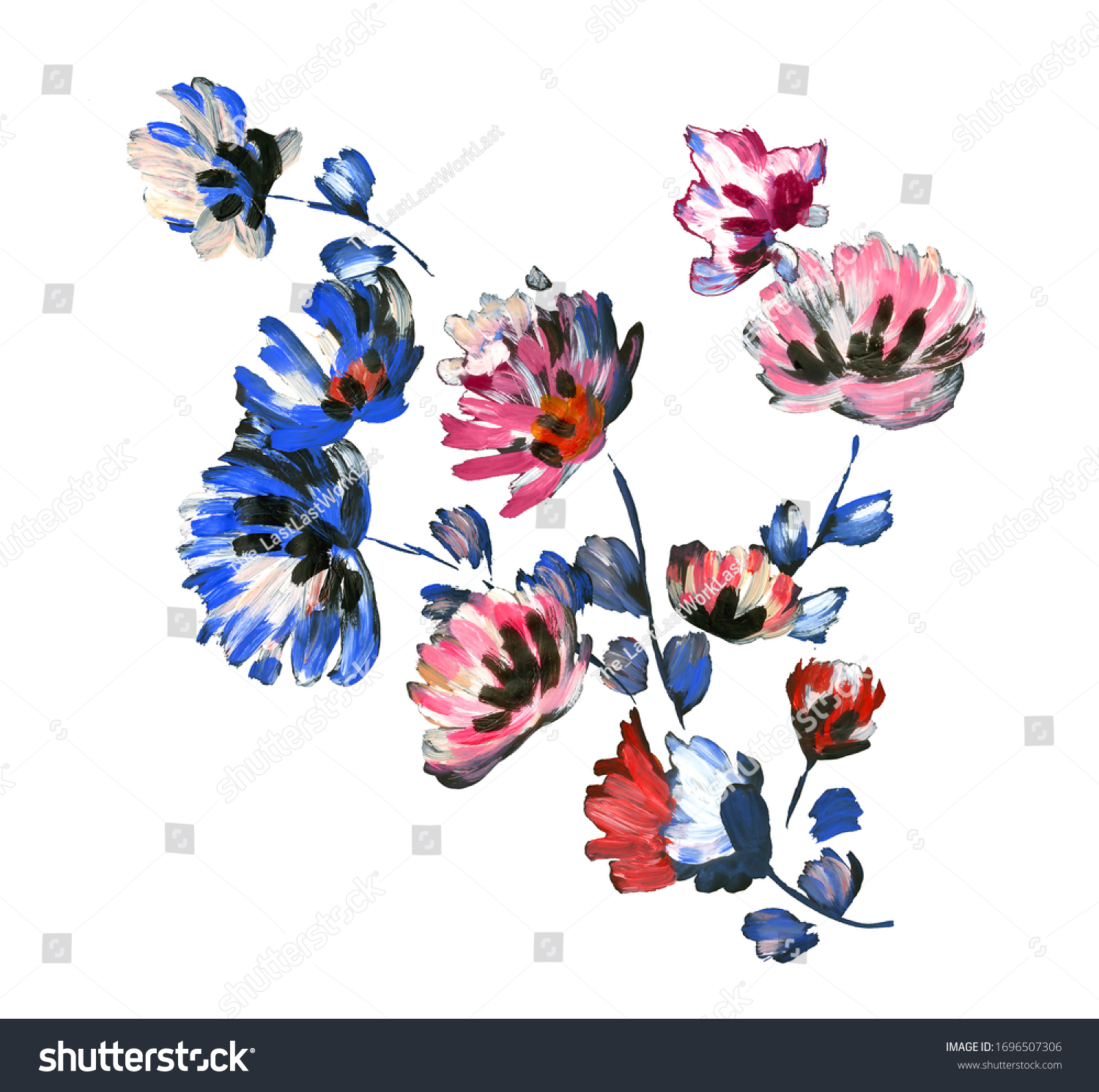 Oil Paint Flower 图片 库存照片和矢量图 Shutterstock