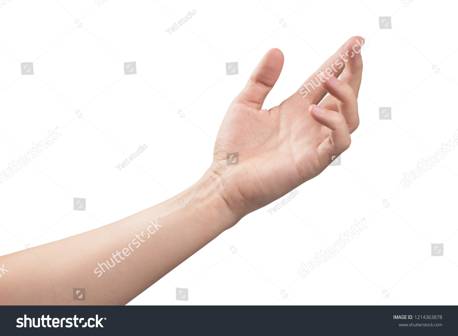 Hand Showing Asking Giving Something Isolated Stock Photo 1214363878 ...