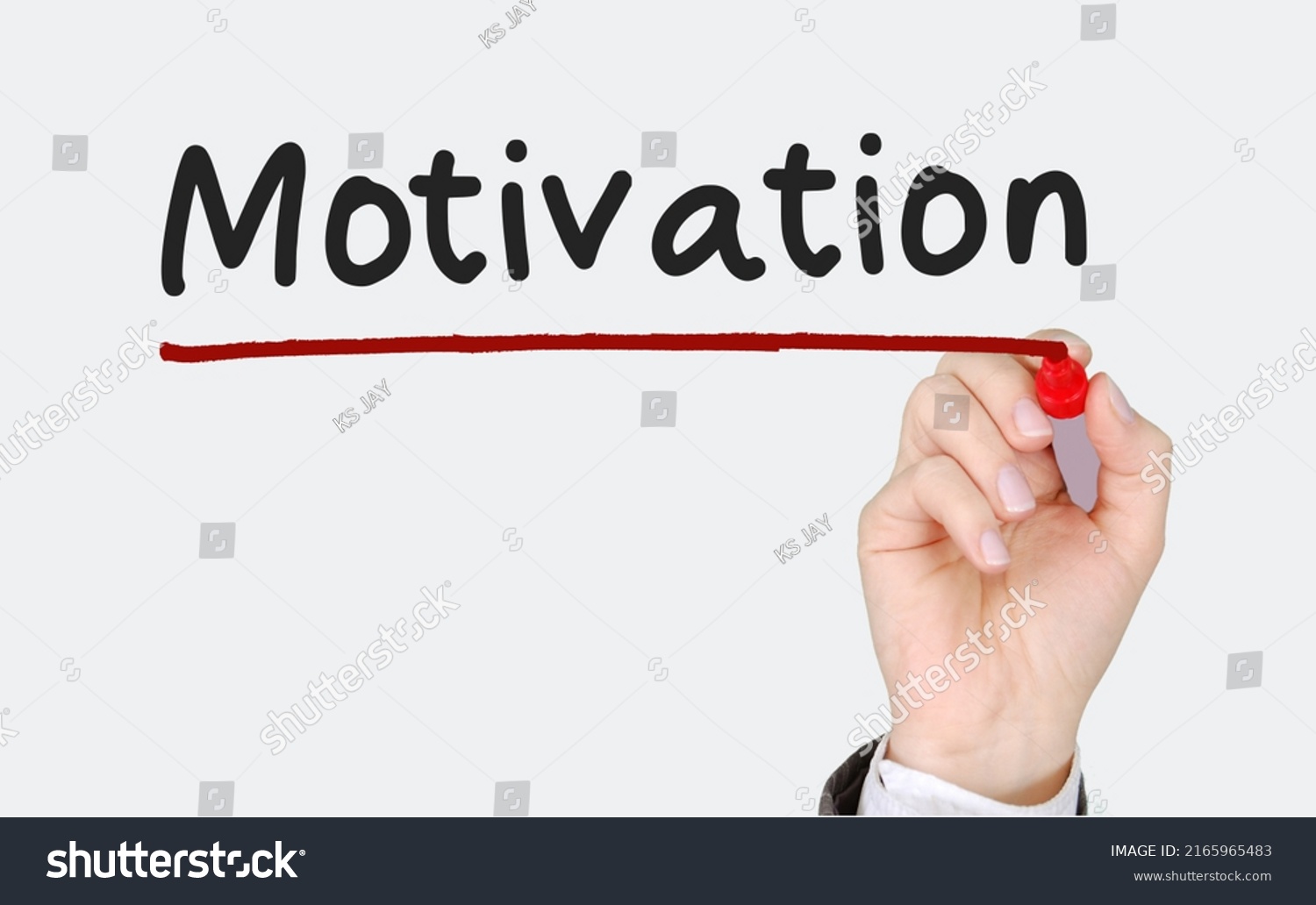 Hand Writing Motivation Sentence Marker Concept Stock Illustration ...