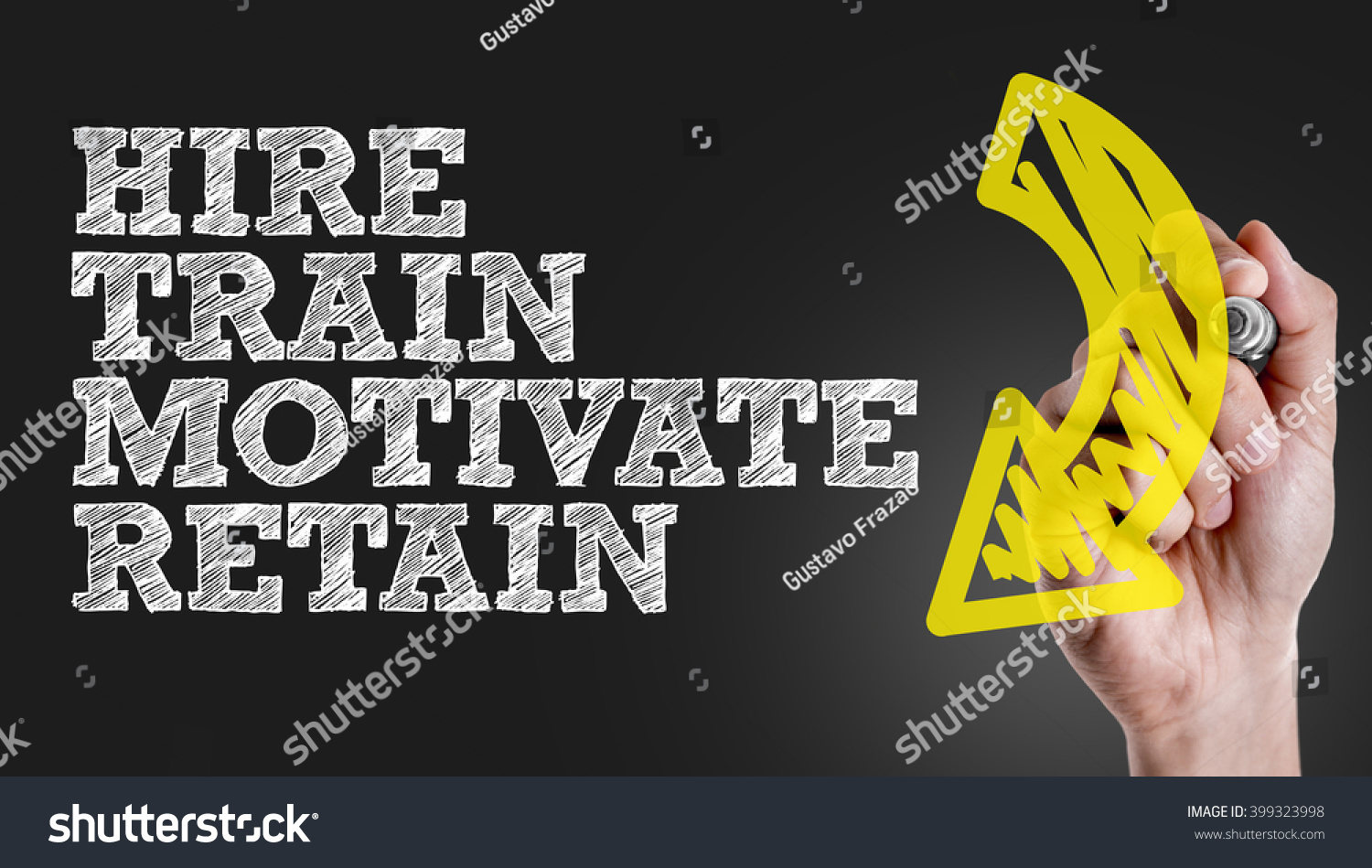 Hand Writing Text Hire Train Motivate Stock Photo 399323998 | Shutterstock